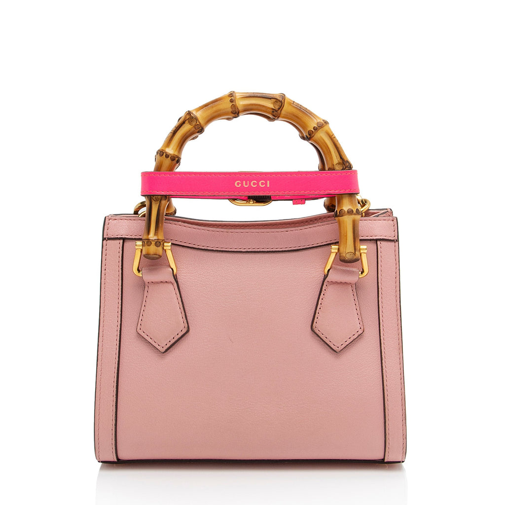 Gucci Cuir Leather Bamboo Diana Mini Tote (SHF-kfEnLc)