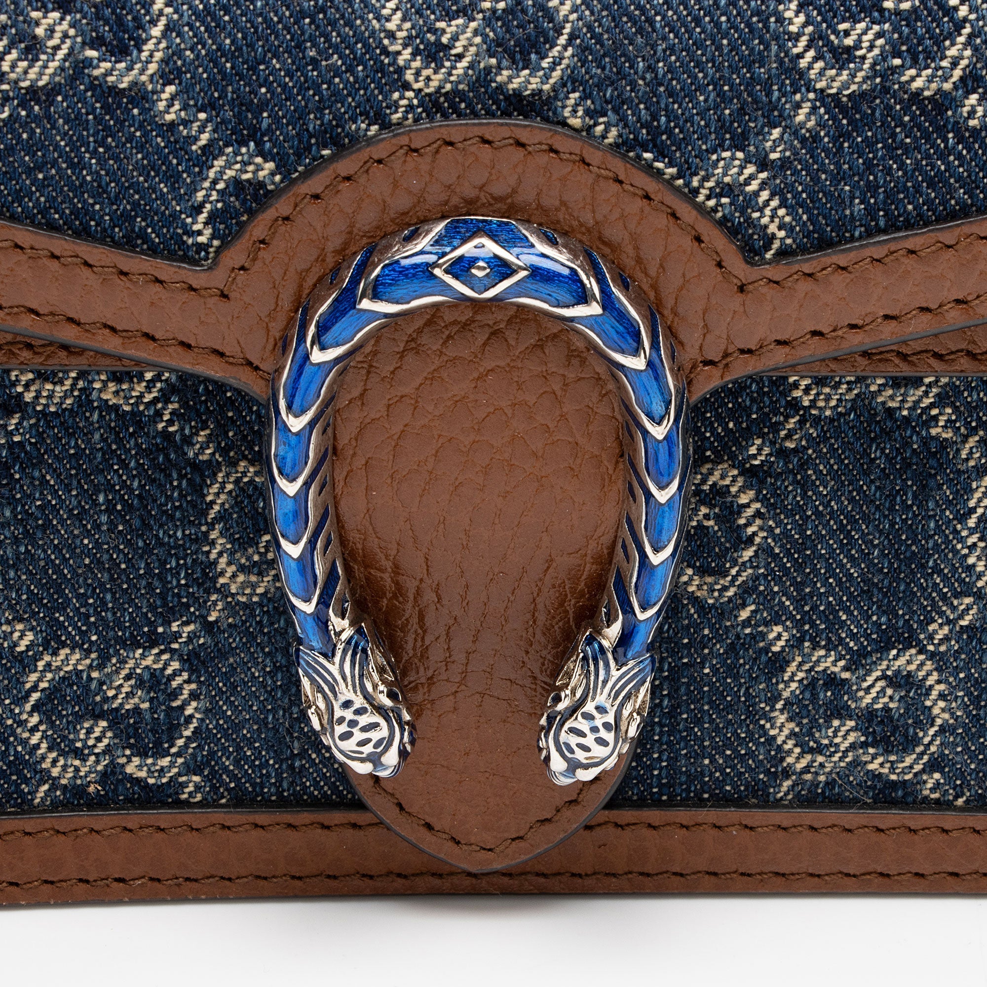 Gucci Denim Dionysus Super Mini Shoulder Bag (SHF-9gWZMu)