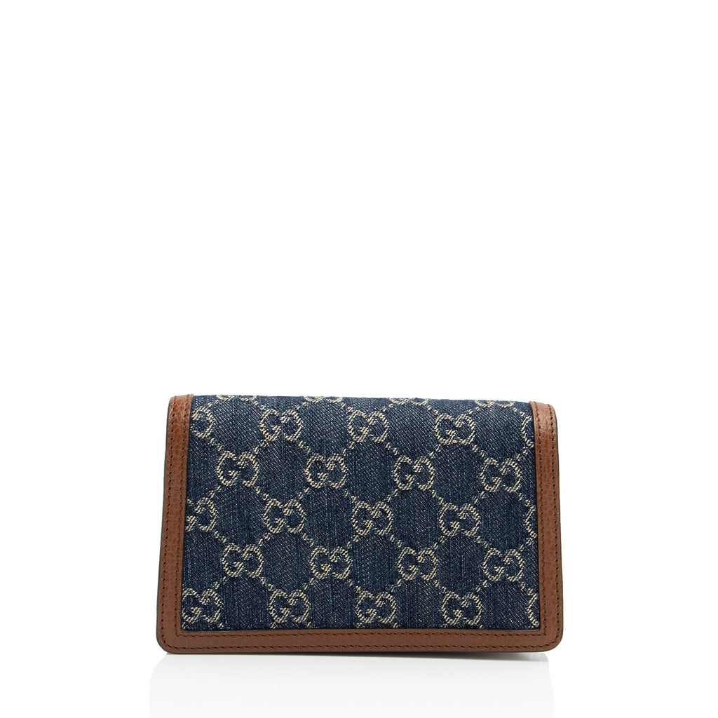Gucci Denim Dionysus Super Mini Shoulder Bag (SHF-LUnuyX)