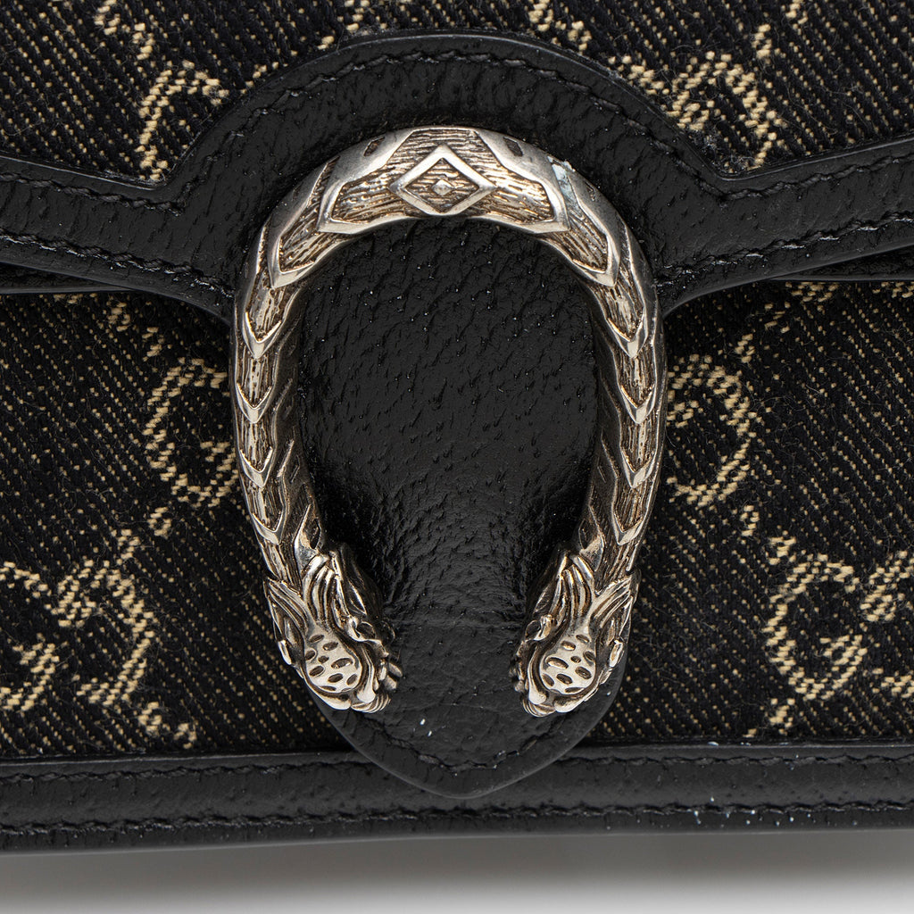 Gucci Denim Dionysus Super Mini Shoulder Bag (SHF-znXV7t)