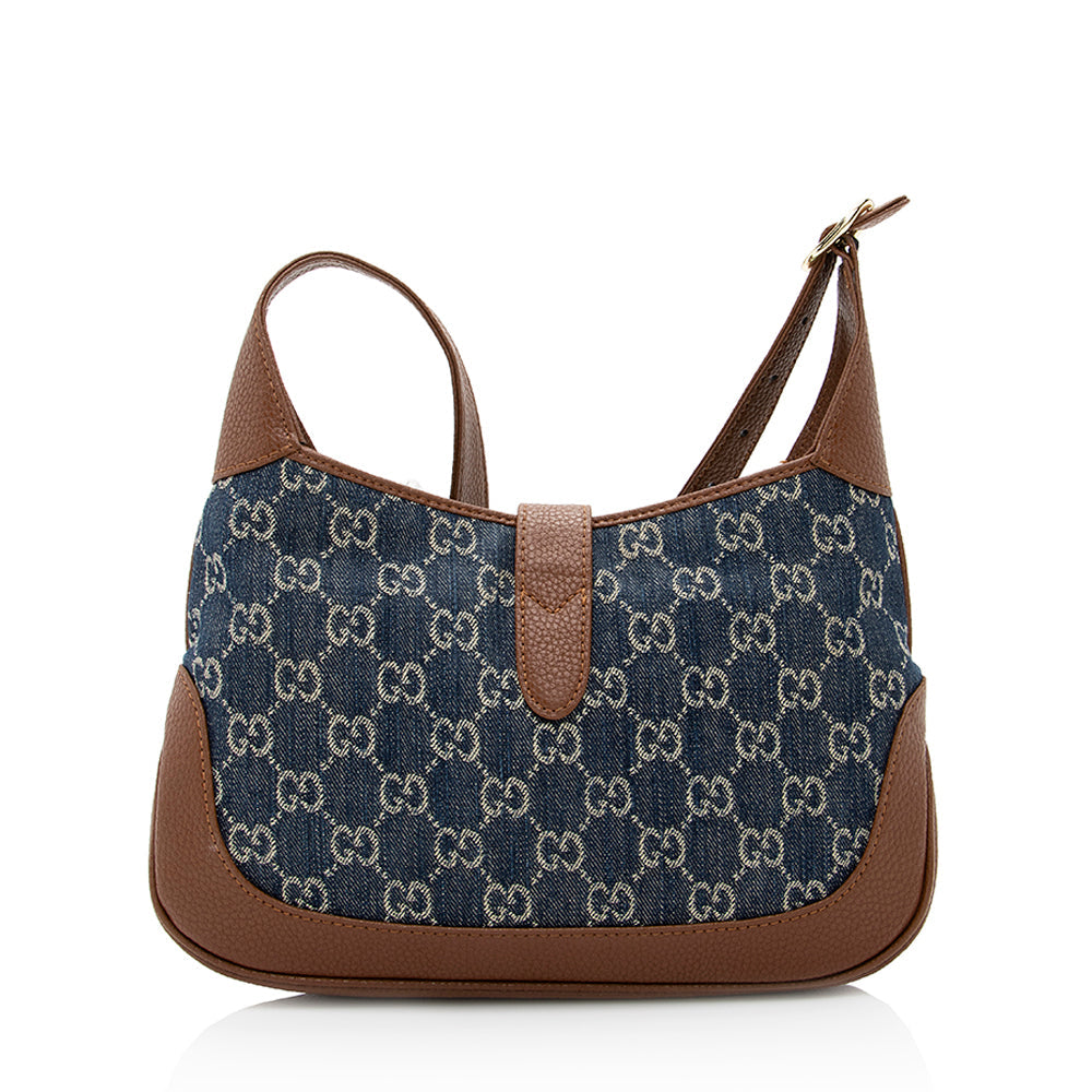 Gucci Gucci Denim Jackie 1961 Small Shoulder Bag (SHF-20758)