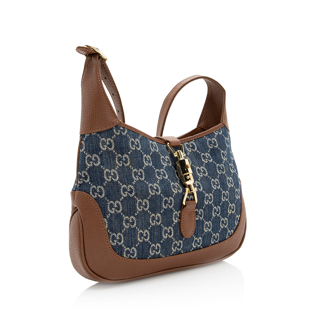 Gucci Gucci Denim Jackie 1961 Small Shoulder Bag (SHF-20758)