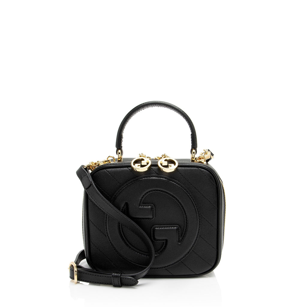 Gucci Diagonal Stitched Calfskin Blondie Top Handle