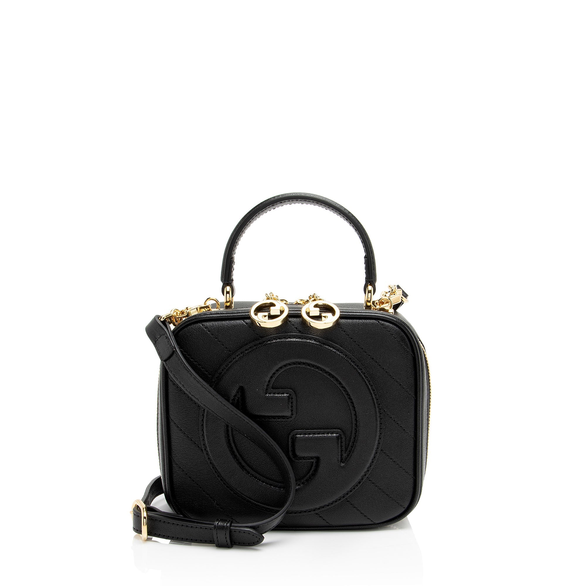 Gucci Diagonal Stitched Calfskin Blondie Top Handle