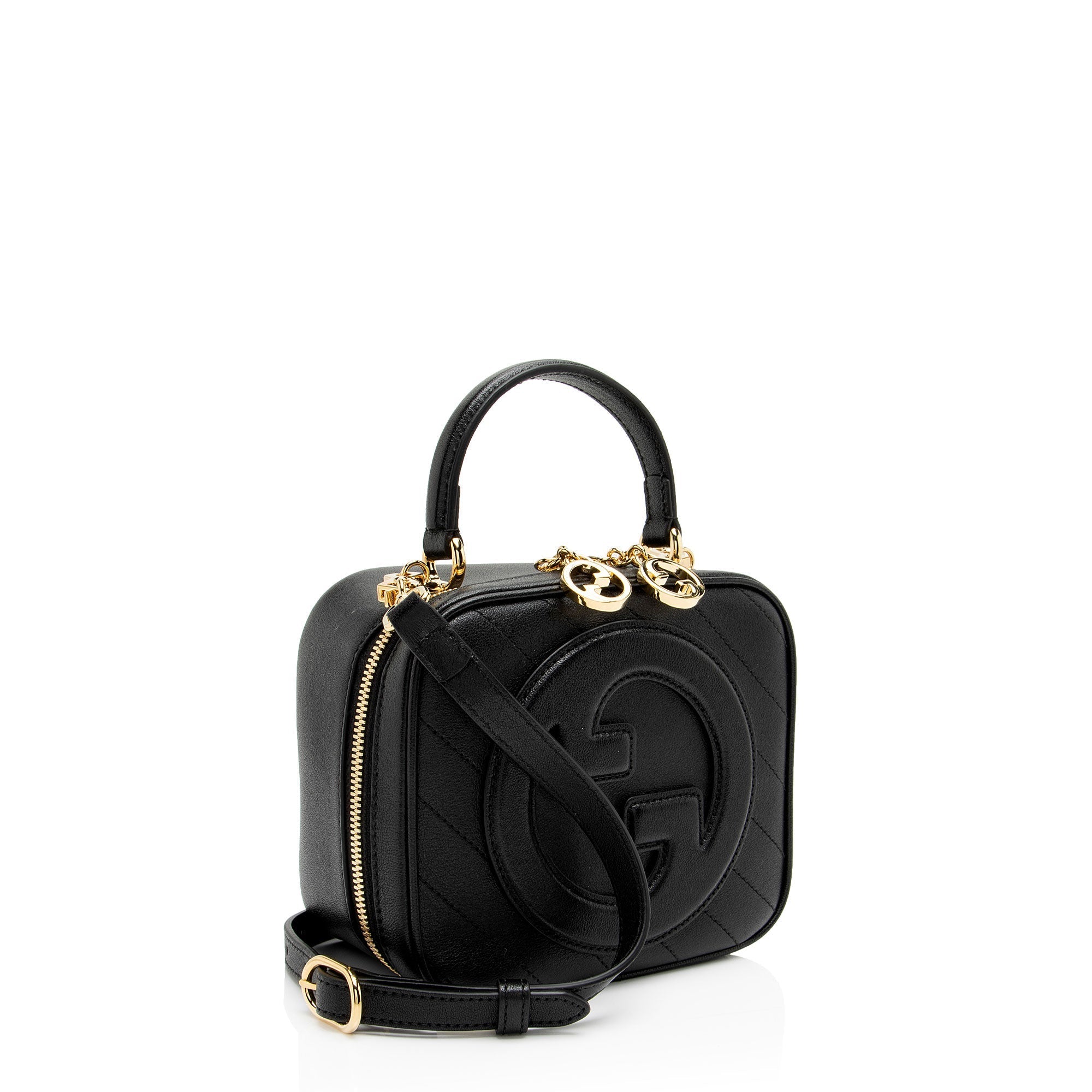 Gucci Diagonal Stitched Calfskin Blondie Top Handle