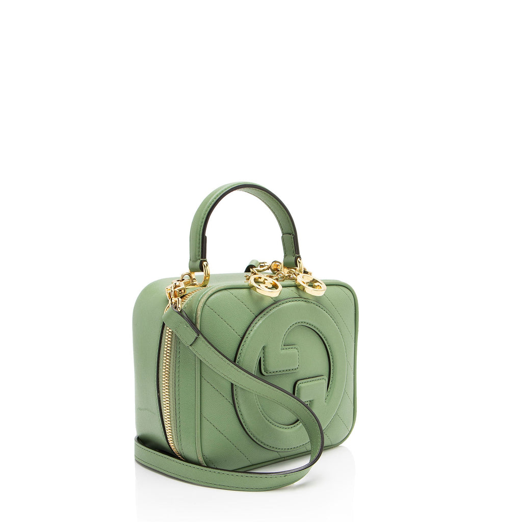 Gucci Diagonal Stitched Calfskin Blondie Top Handle