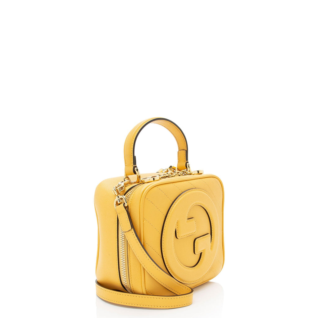 Gucci Diagonal Stitched Calfskin Blondie Top Handle