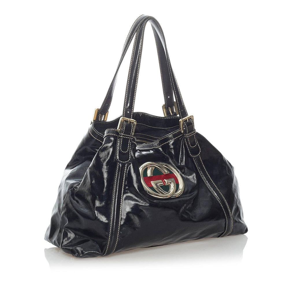 Gucci Dialux Britt 1:1 Rep Leather Tote Bag (SHG-31162)