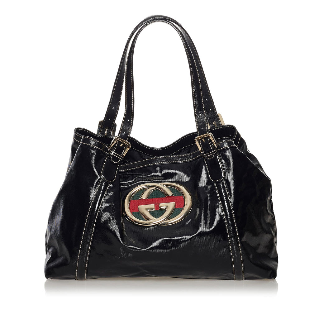 Gucci Dialux Britt 1:1 Rep Leather Tote Bag (SHG-33670)