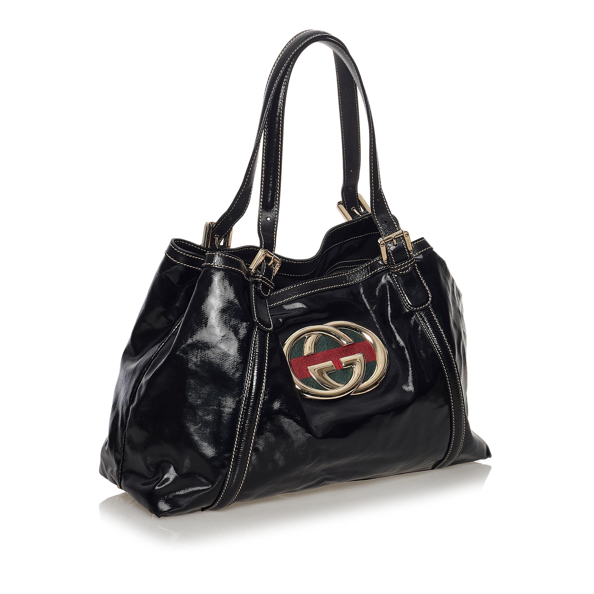 Gucci Dialux Britt 1:1 Rep Leather Tote Bag (SHG-33670)