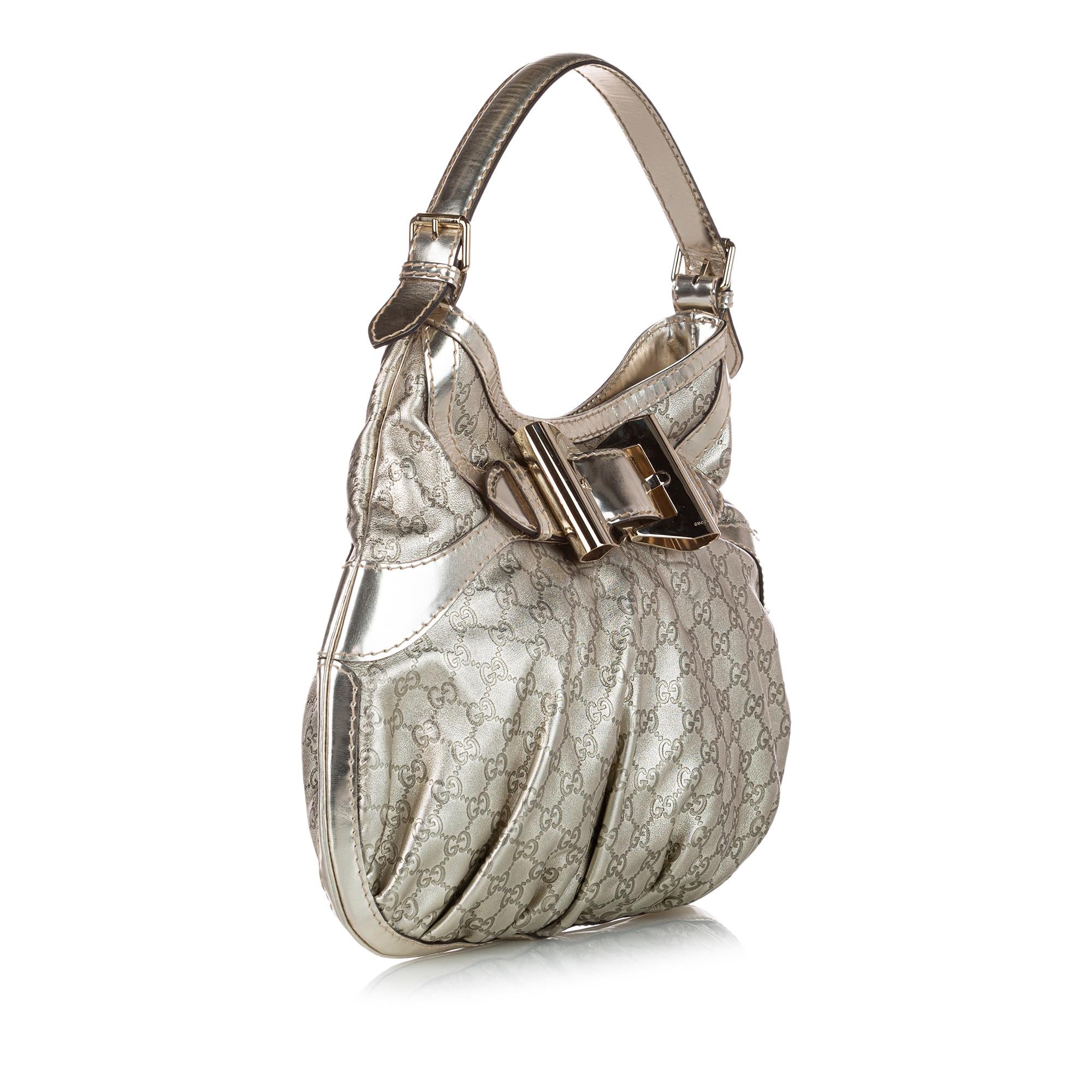 Gucci Dialux Queex Guccissima Metallic Hobo (SHG-24603)