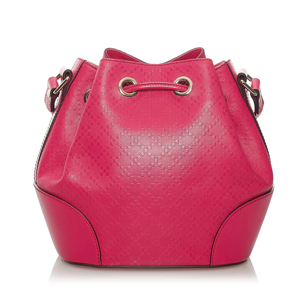 Gucci Diamante Bright Leather Bucket Bag (SHG-29104)