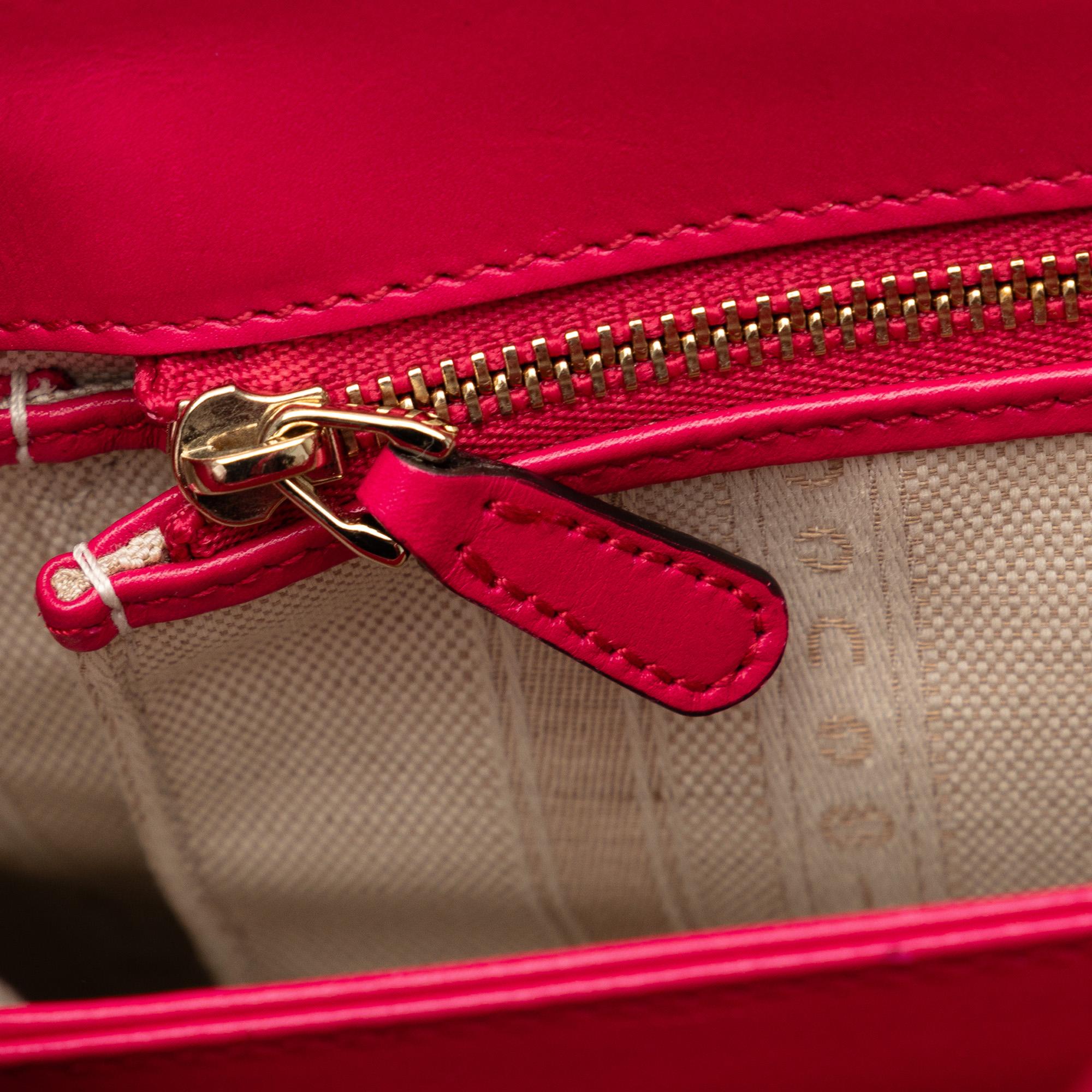 Gucci Diamante Bright Leather Satchel (SHG-pDINjv)