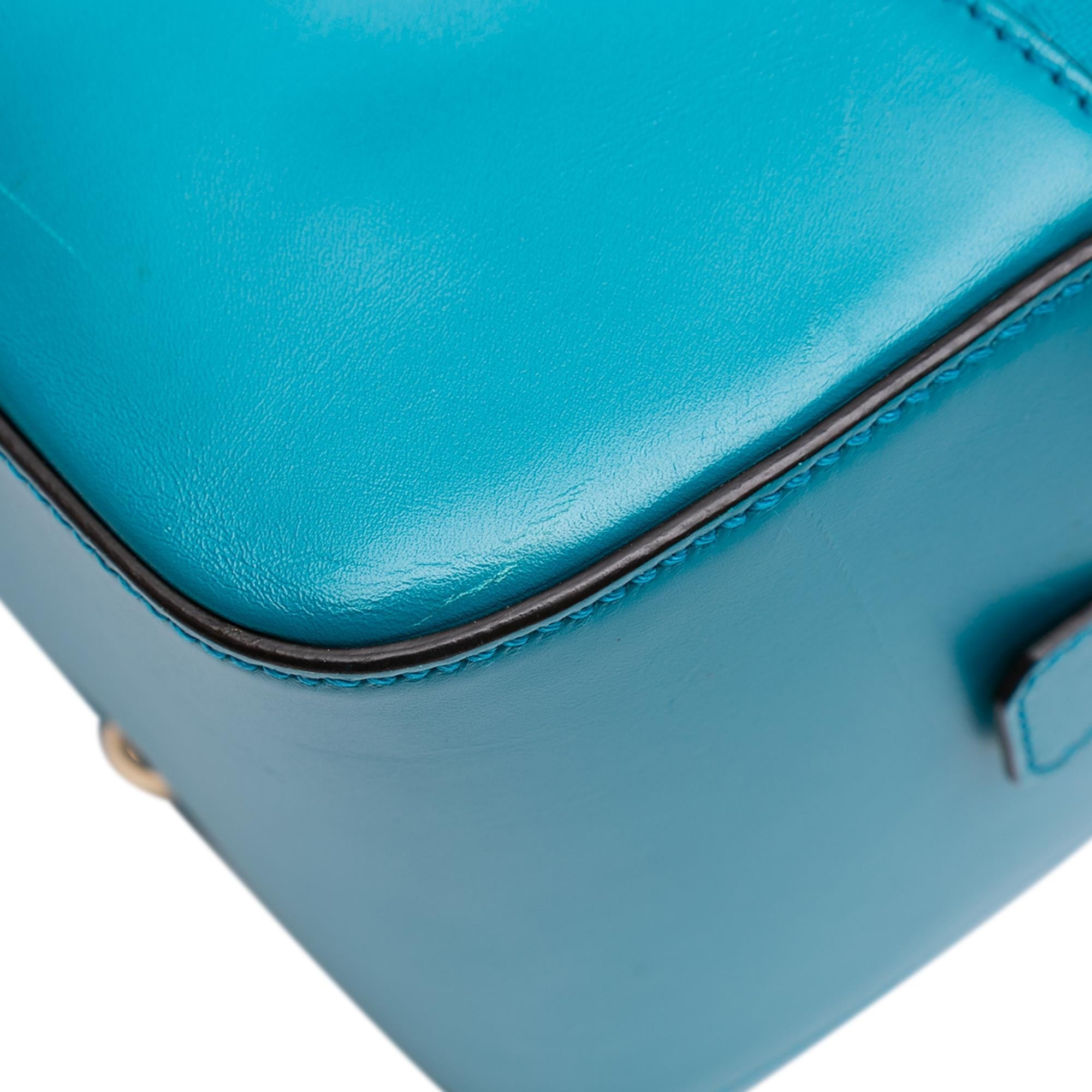 Gucci Diamante Bright Leather Satchel