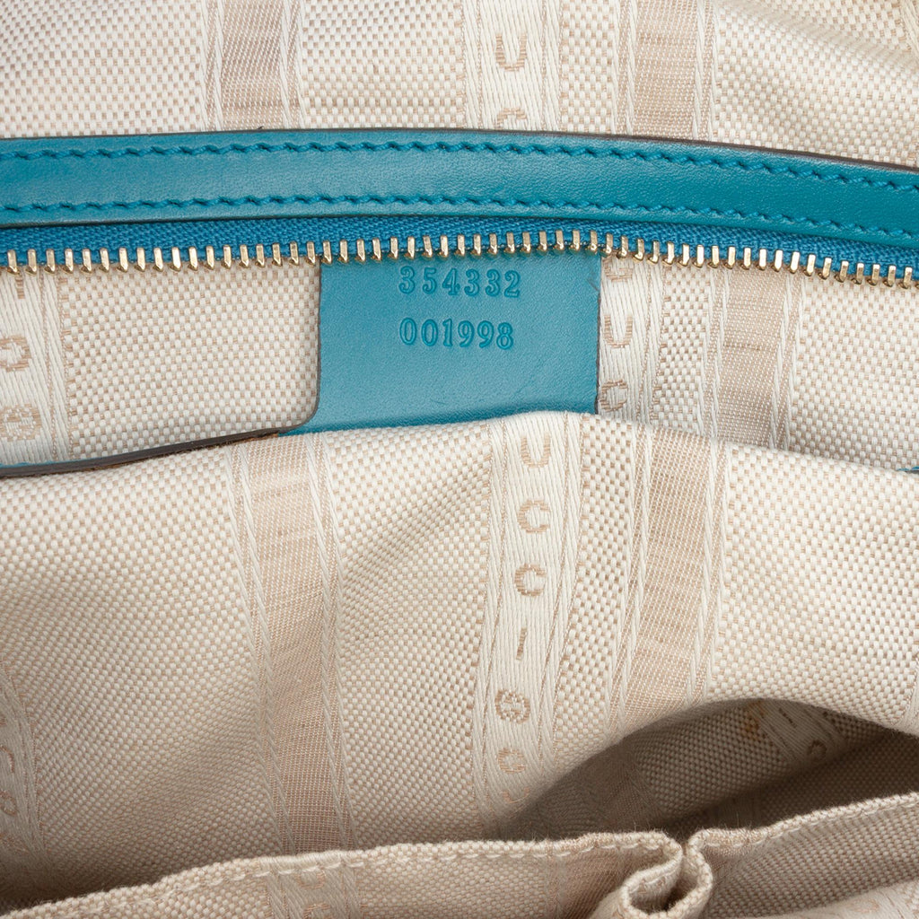 Gucci Diamante Bright Leather Satchel