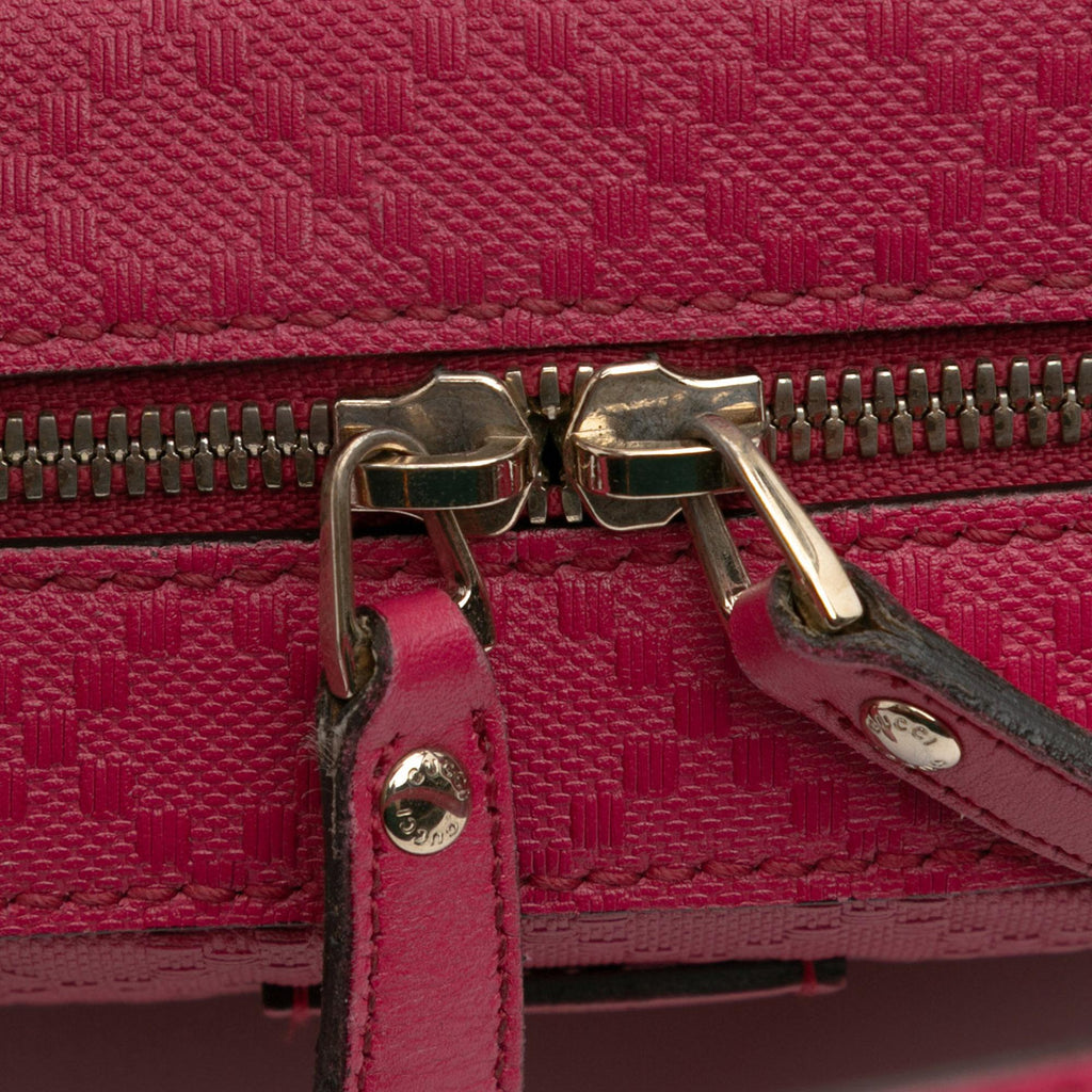 Gucci Diamante Bright Leather Satchel