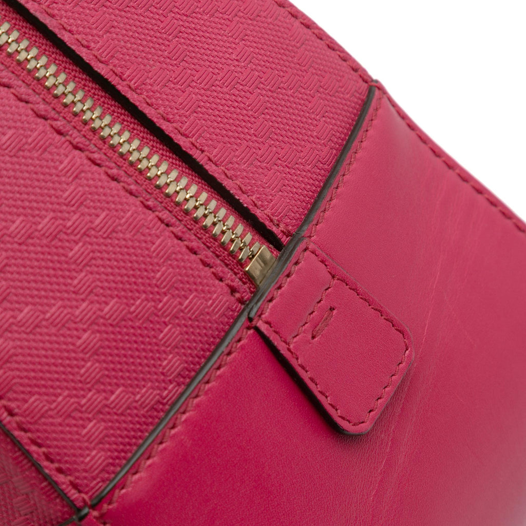 Gucci Diamante Bright Leather Satchel