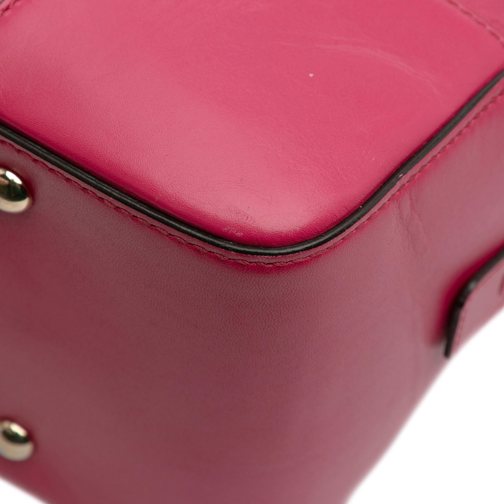 Gucci Diamante Bright Leather Satchel