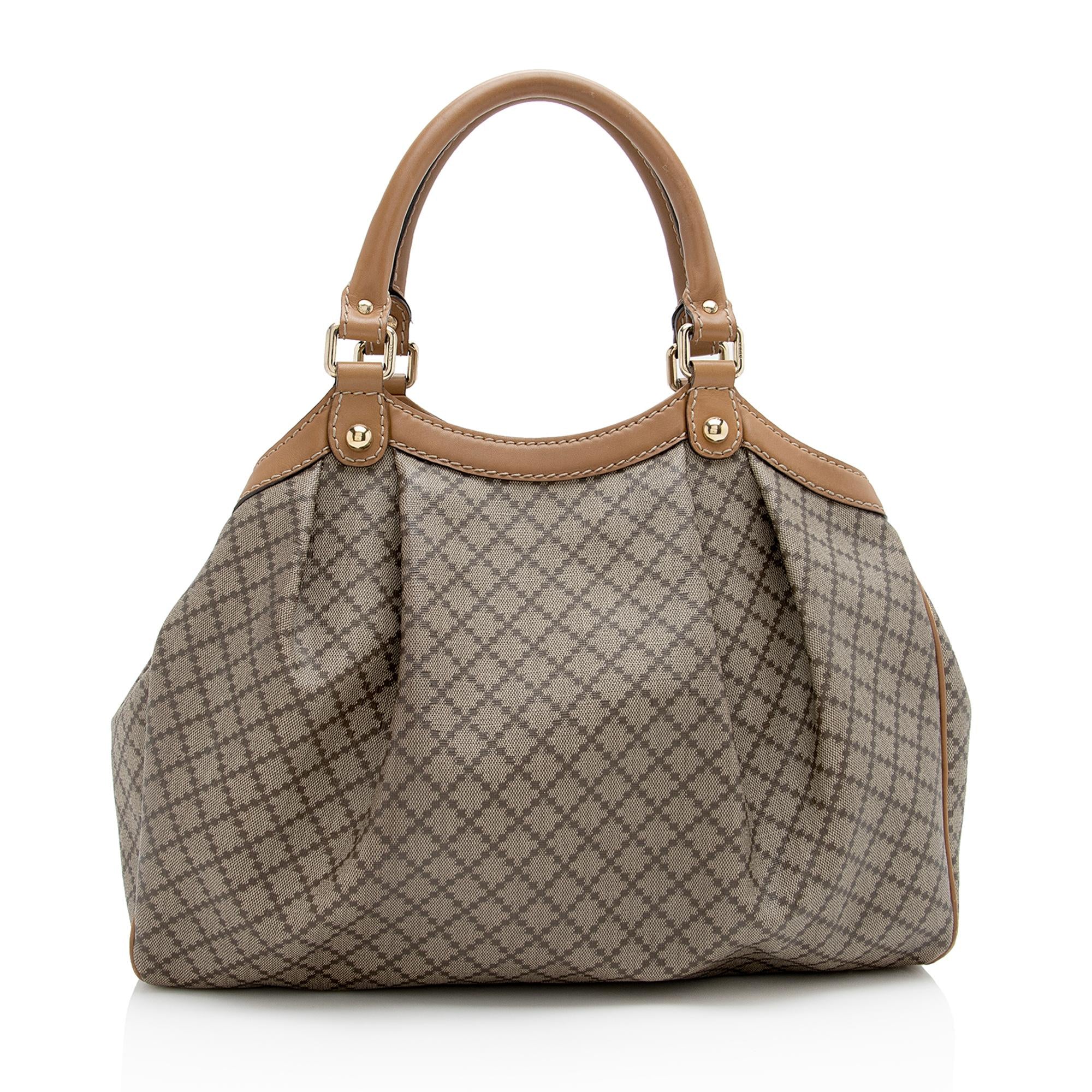 Gucci Diamante Canvas Sukey Medium Tote