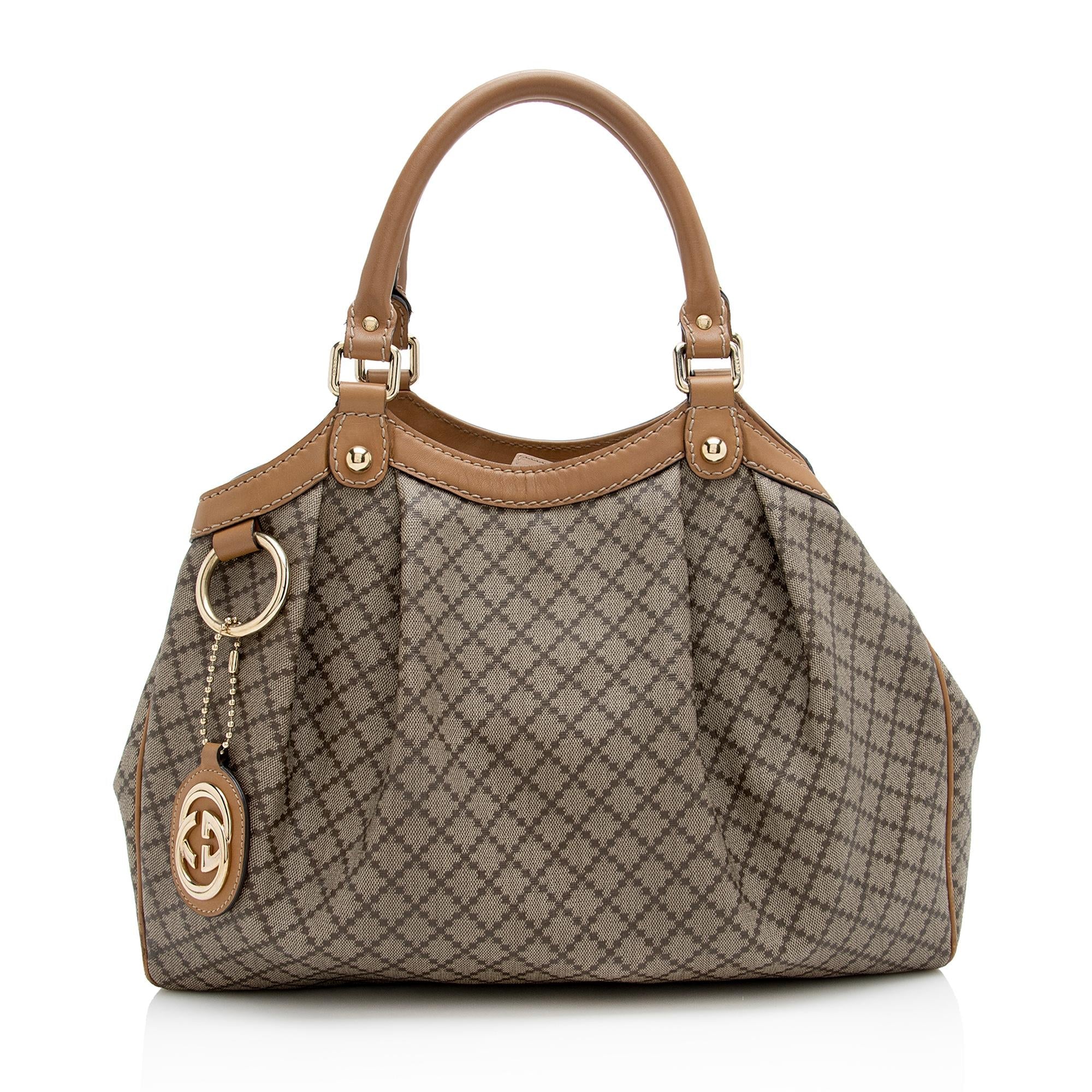 Gucci Diamante Canvas Sukey Medium Tote