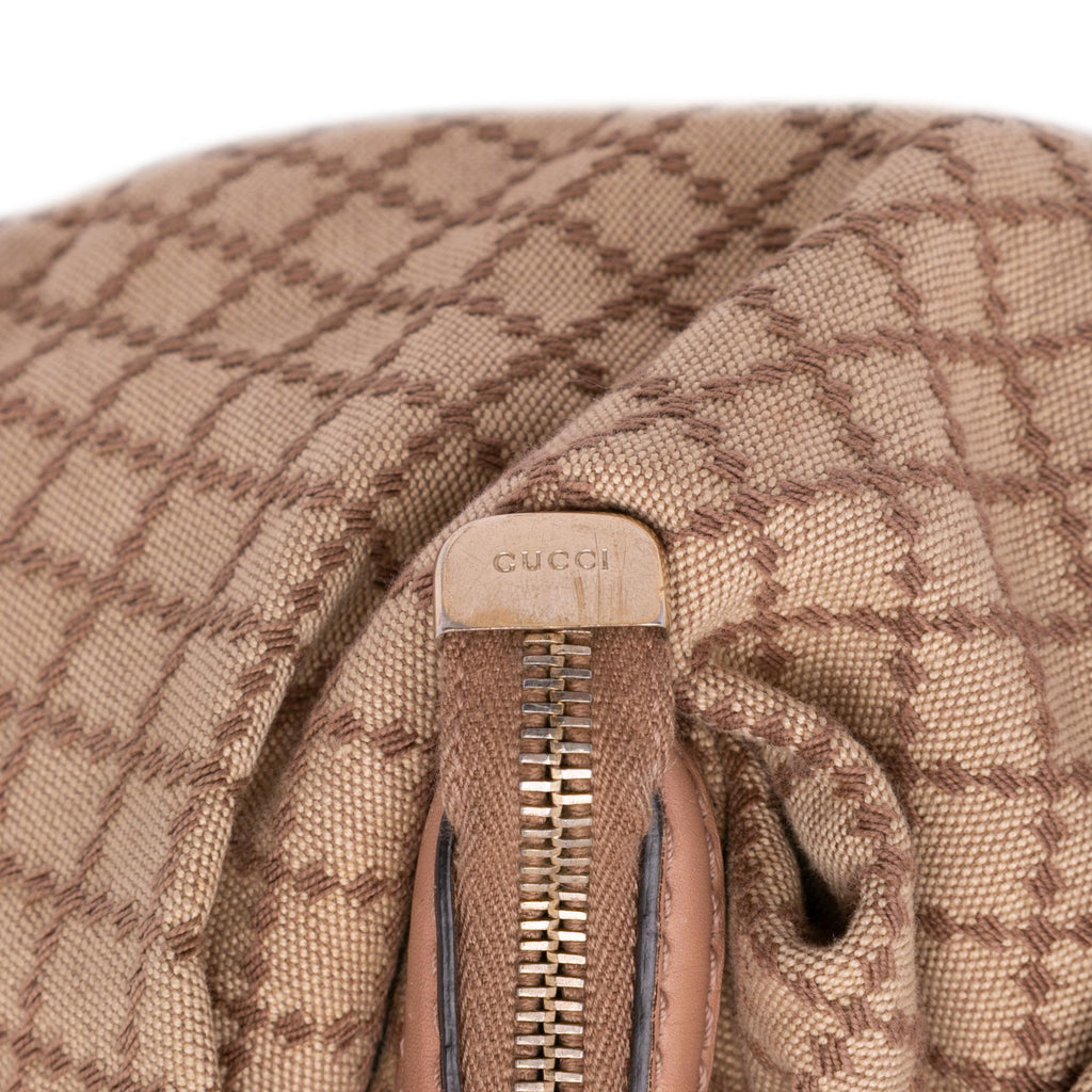 Gucci Diamante Canvas Sukey Satchel