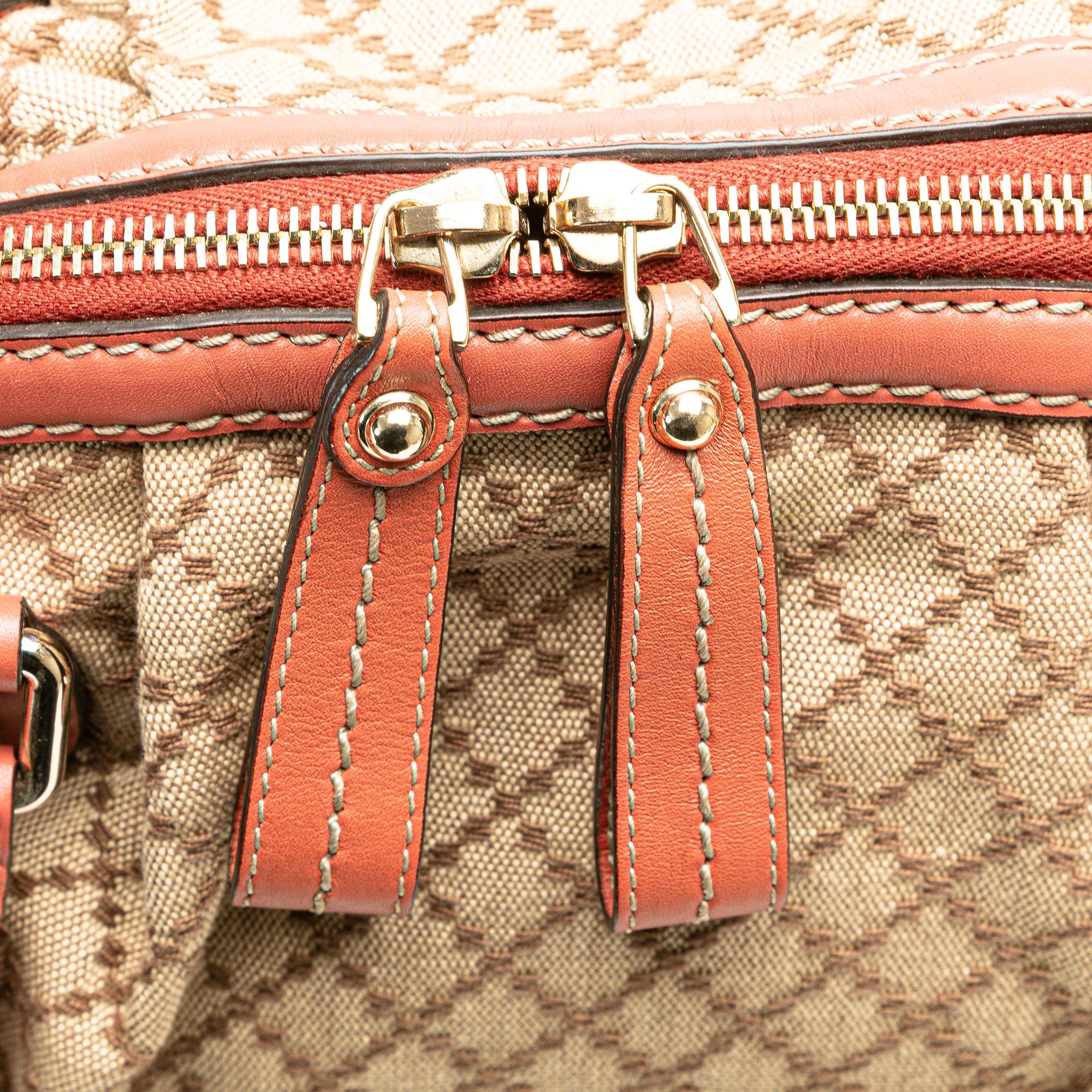 Gucci Diamante Canvas Sukey Satchel