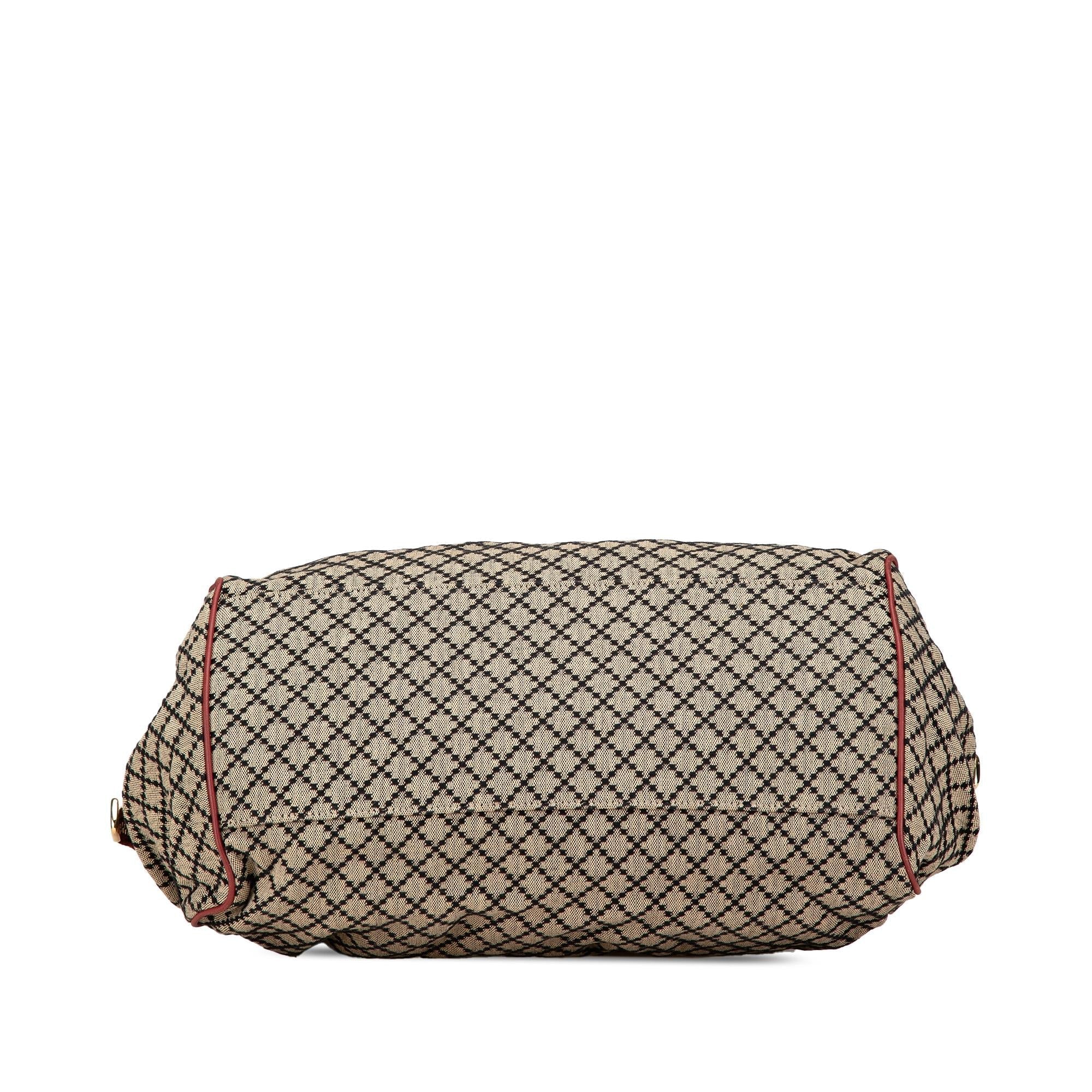 Gucci Diamante Canvas Sukey Satchel