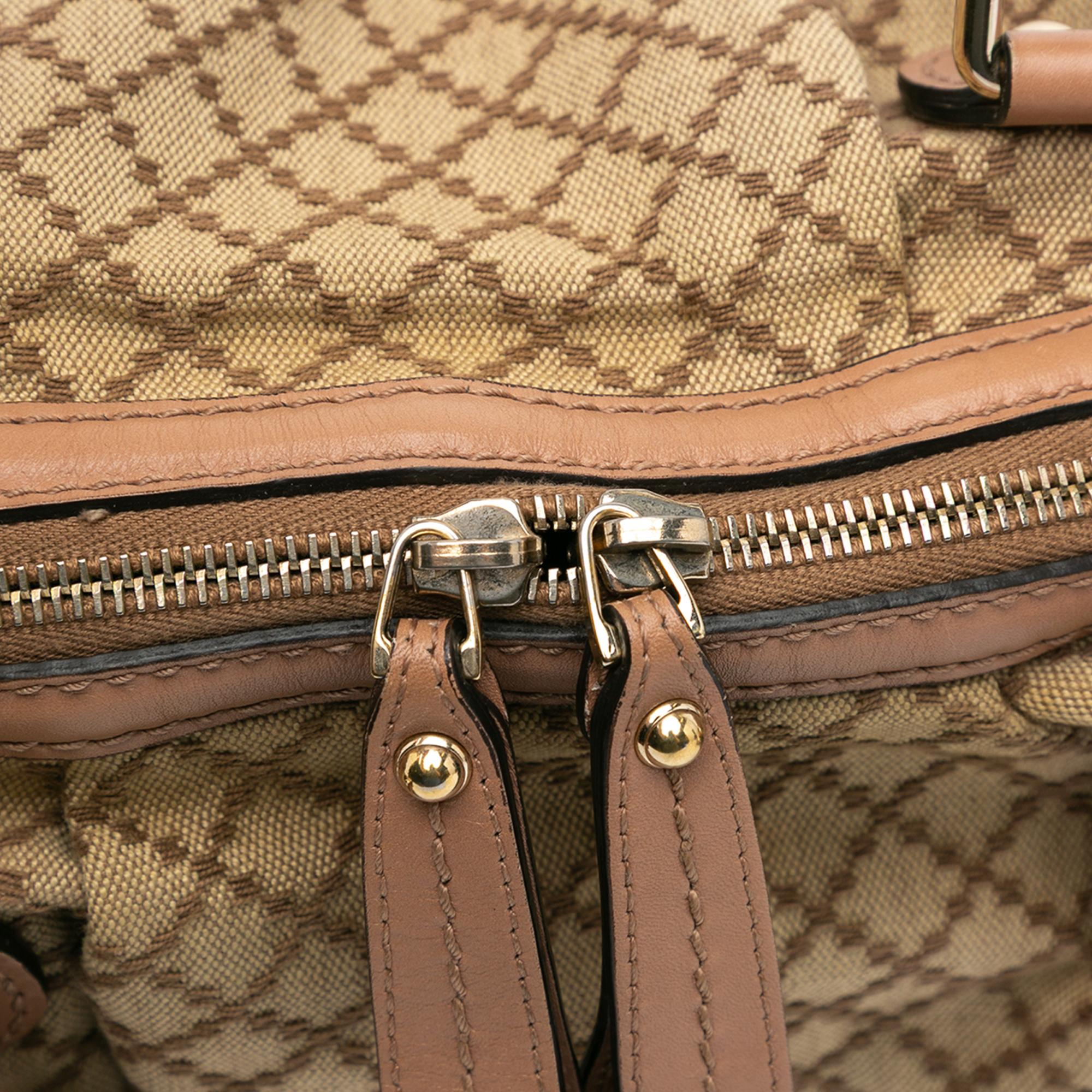 Gucci Diamante Canvas Sukey Satchel