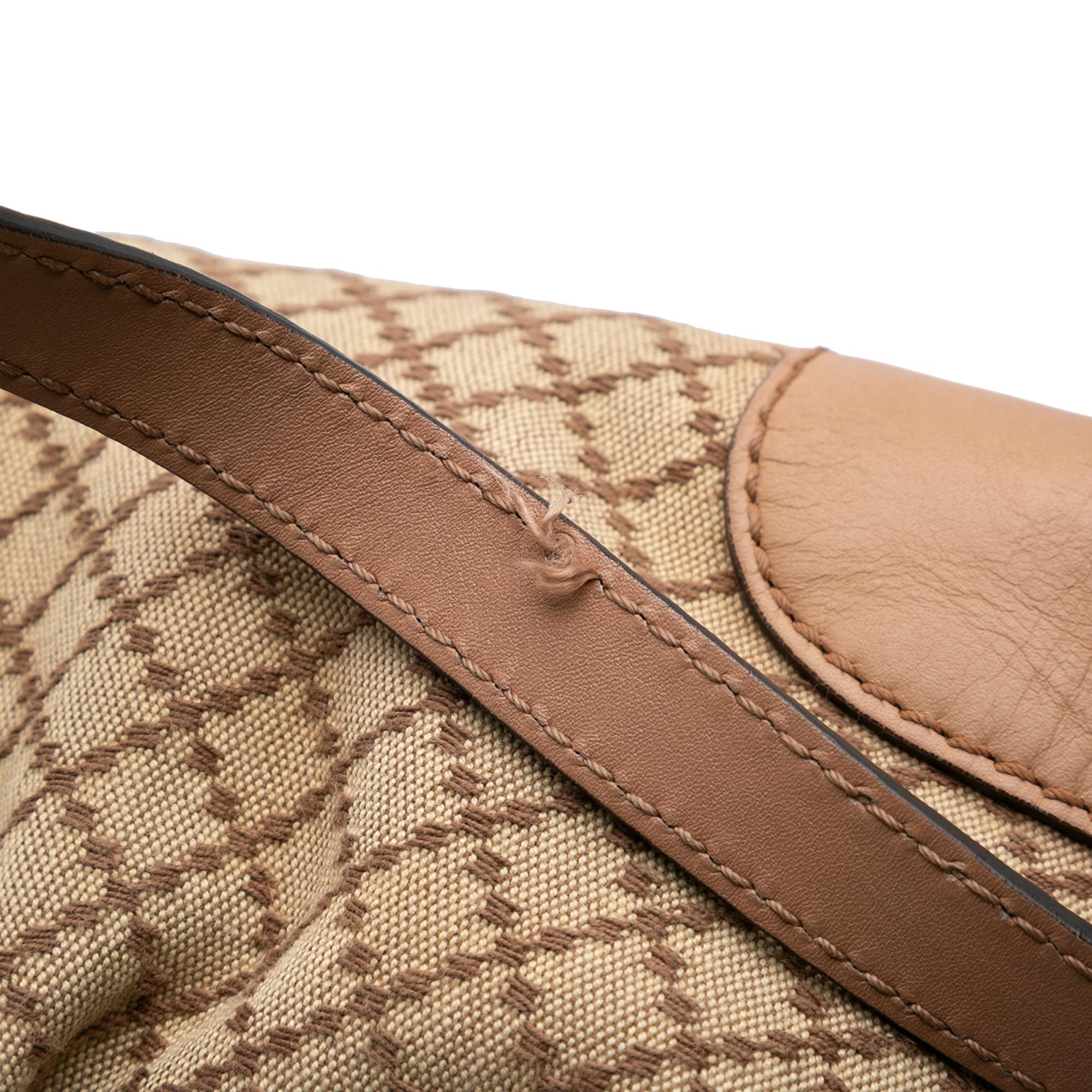 Gucci Diamante Canvas Sukey Satchel