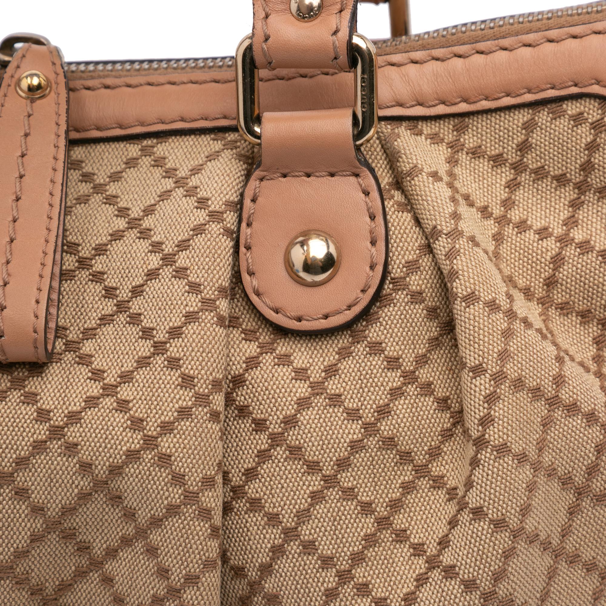 Gucci Diamante Canvas Sukey Satchel
