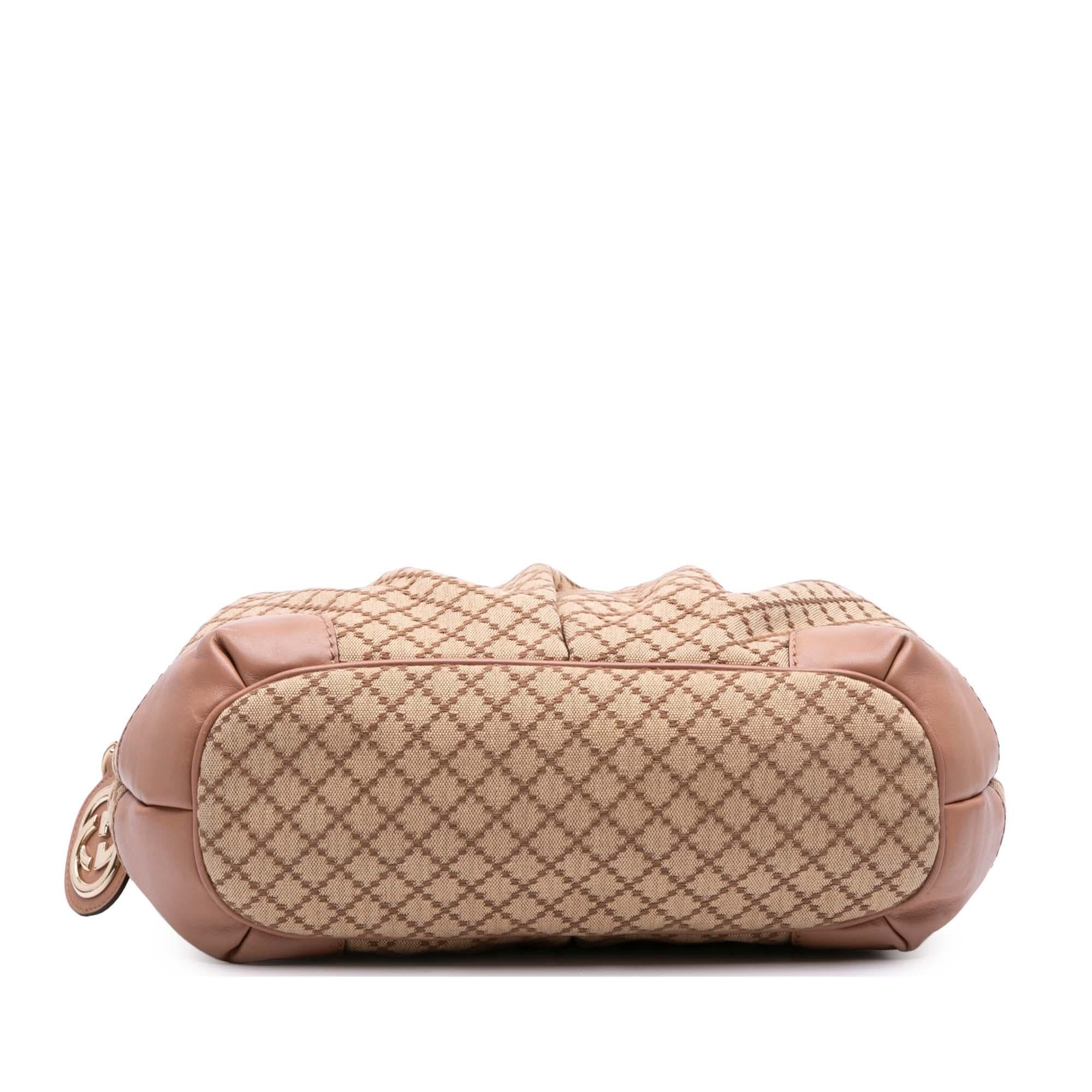 Gucci Diamante Canvas Sukey Satchel