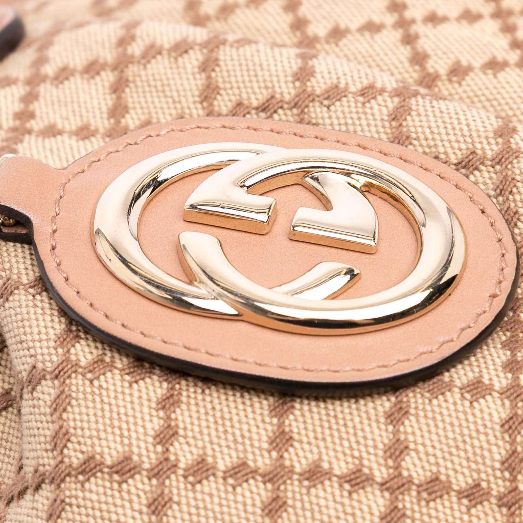 Gucci Diamante Canvas Sukey Satchel