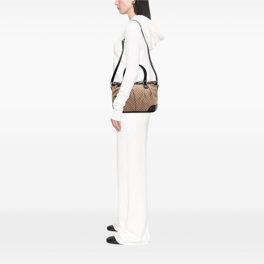 Gucci Diamante Canvas Sukey Satchel