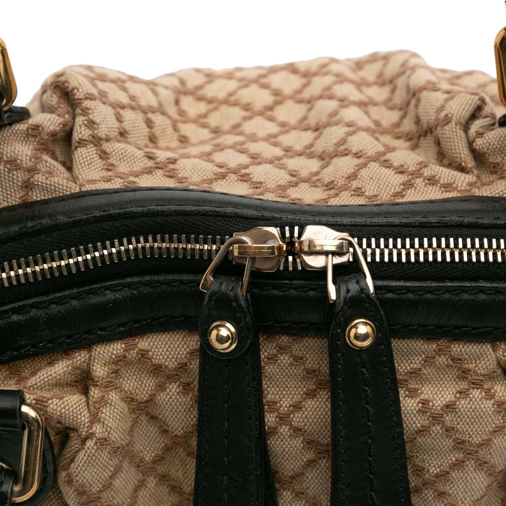 Gucci Diamante Canvas Sukey Satchel