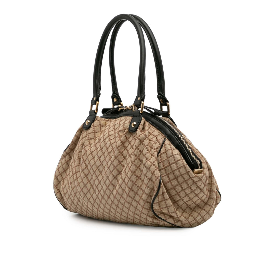 Gucci Diamante Canvas Sukey Satchel