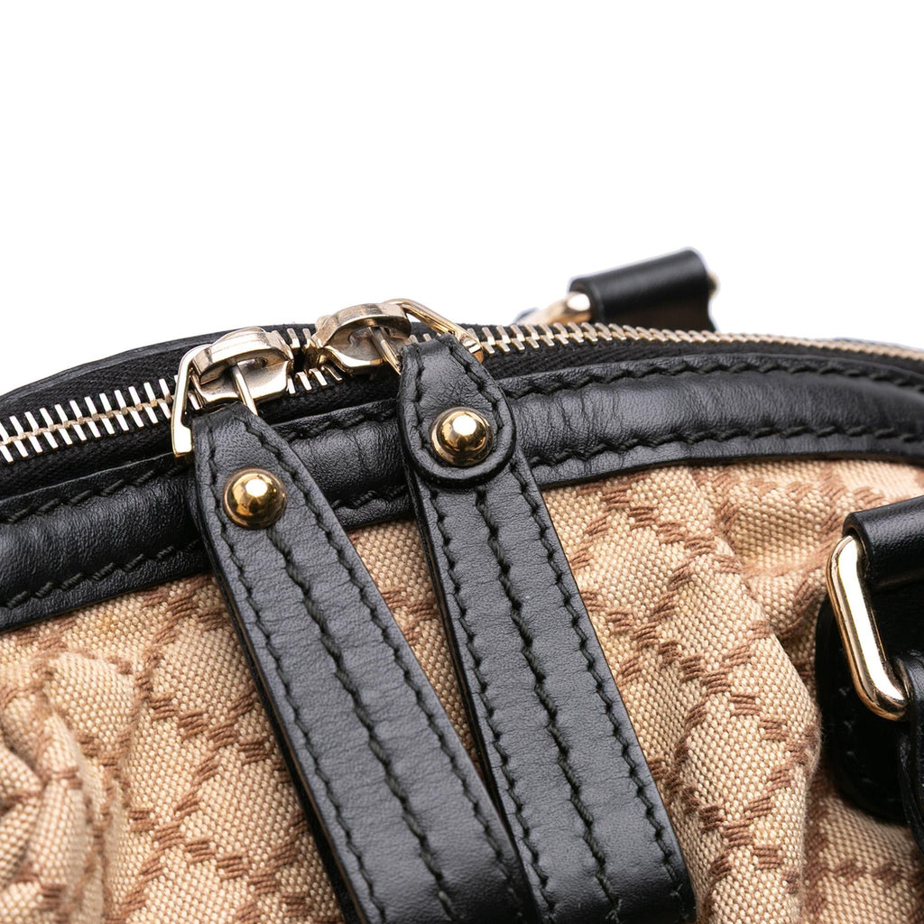 Gucci Diamante Canvas Sukey Satchel