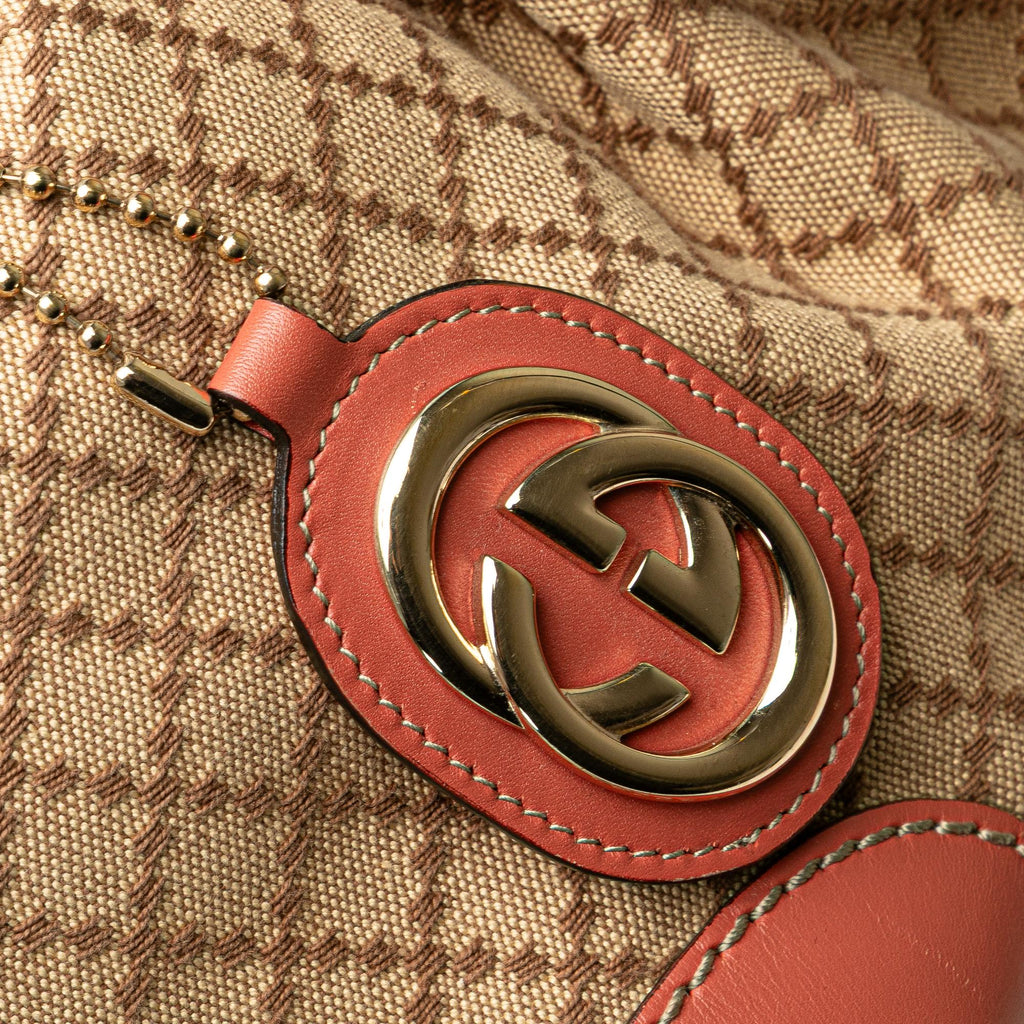 Gucci Diamante Canvas Sukey Satchel