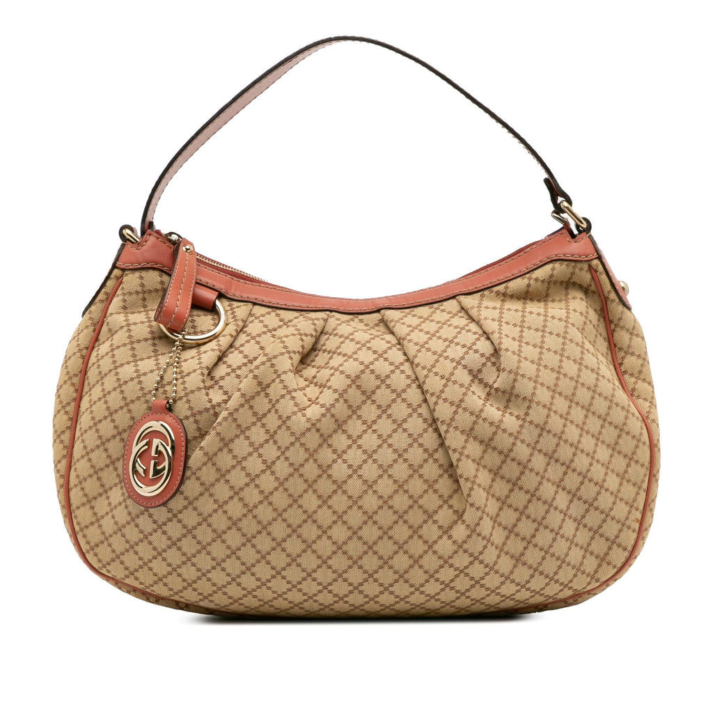 Gucci Diamante Canvas Sukey Shoulder Bag