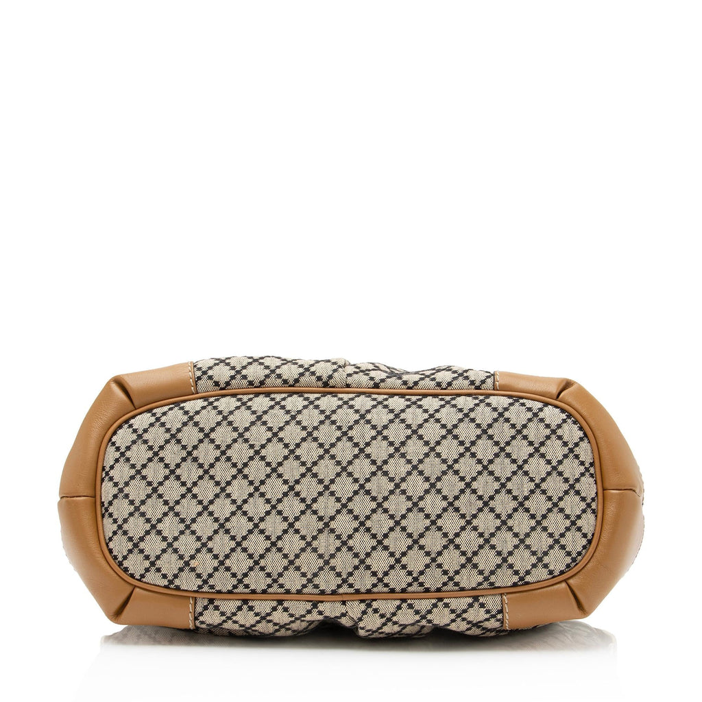 Gucci Diamante Canvas Sukey Top Handle Medium Satchel (SHF-23618)