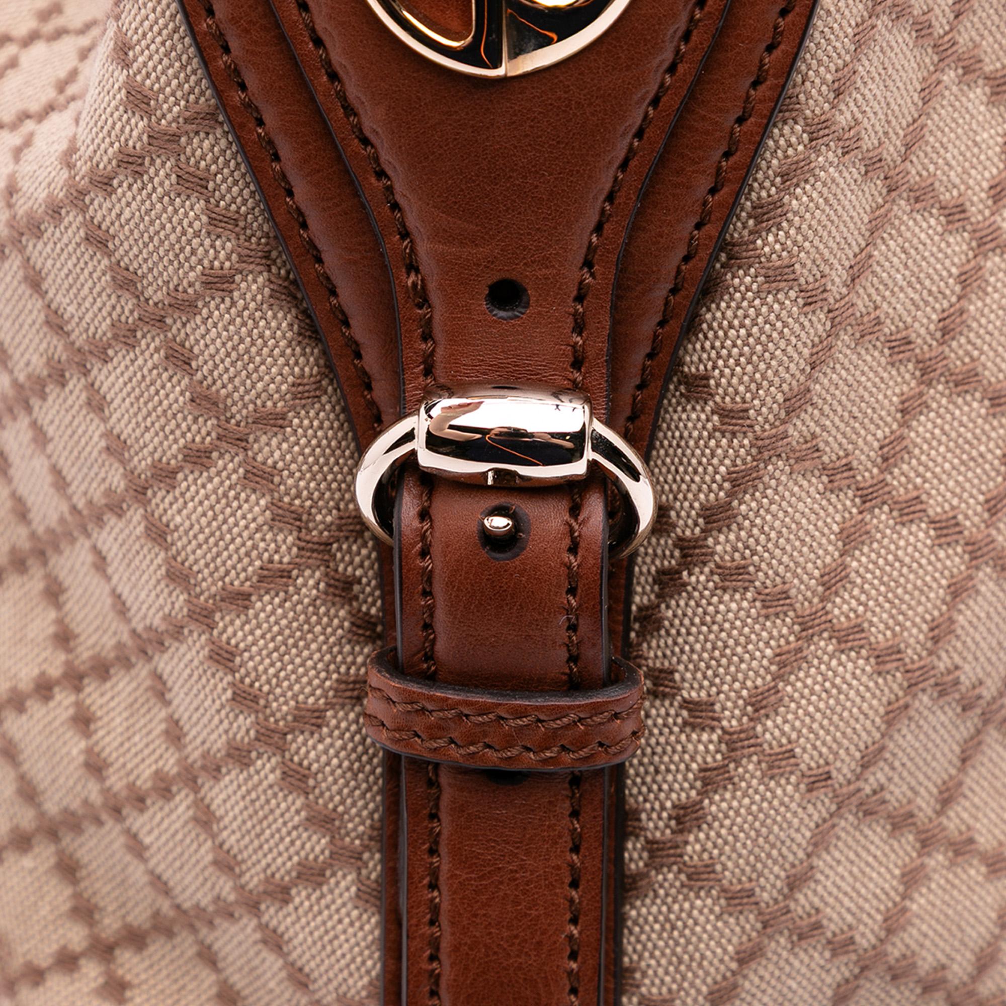 Gucci Diamante Canvas Village Double G Shoulder Bag