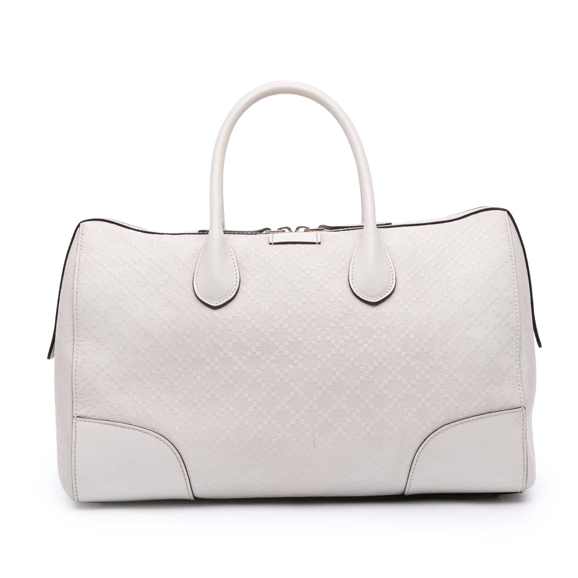 Gucci Diamante Leather Boston Bag