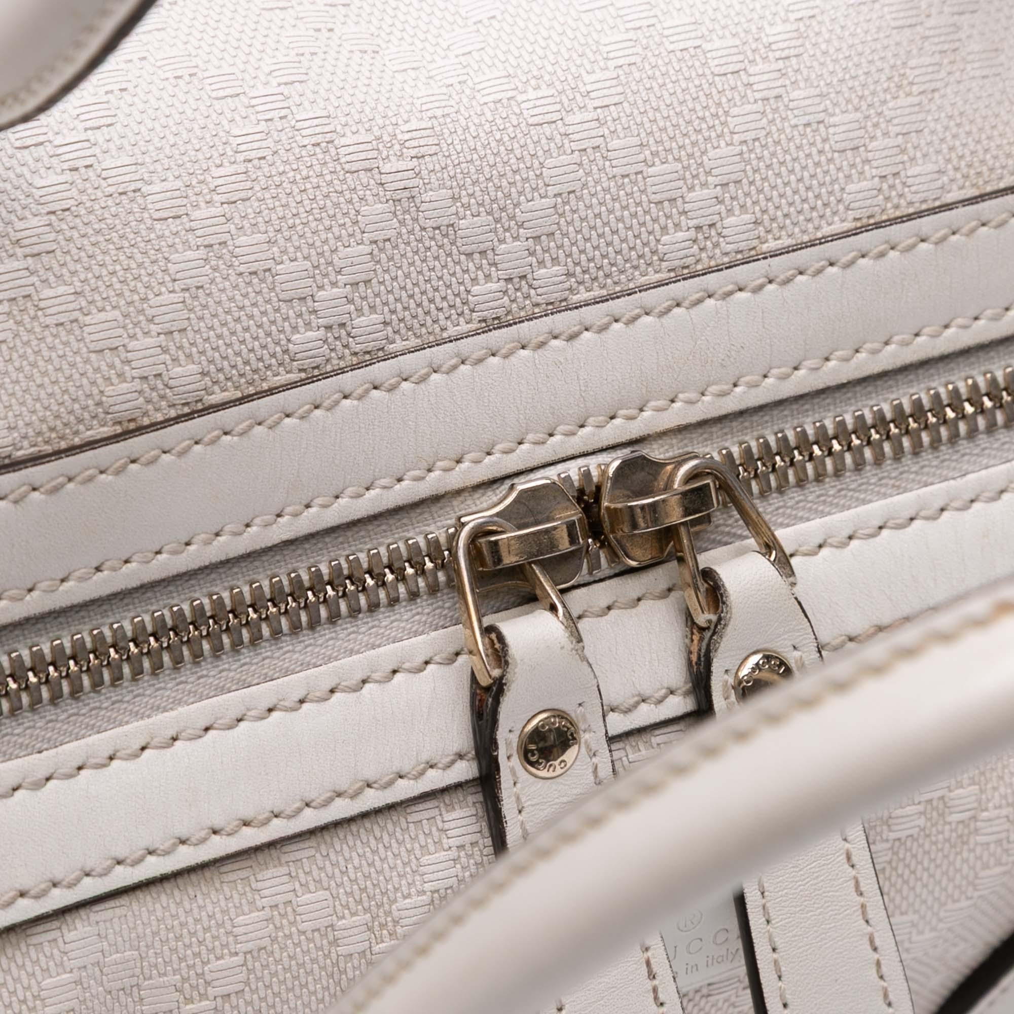 Gucci Diamante Leather Boston Bag