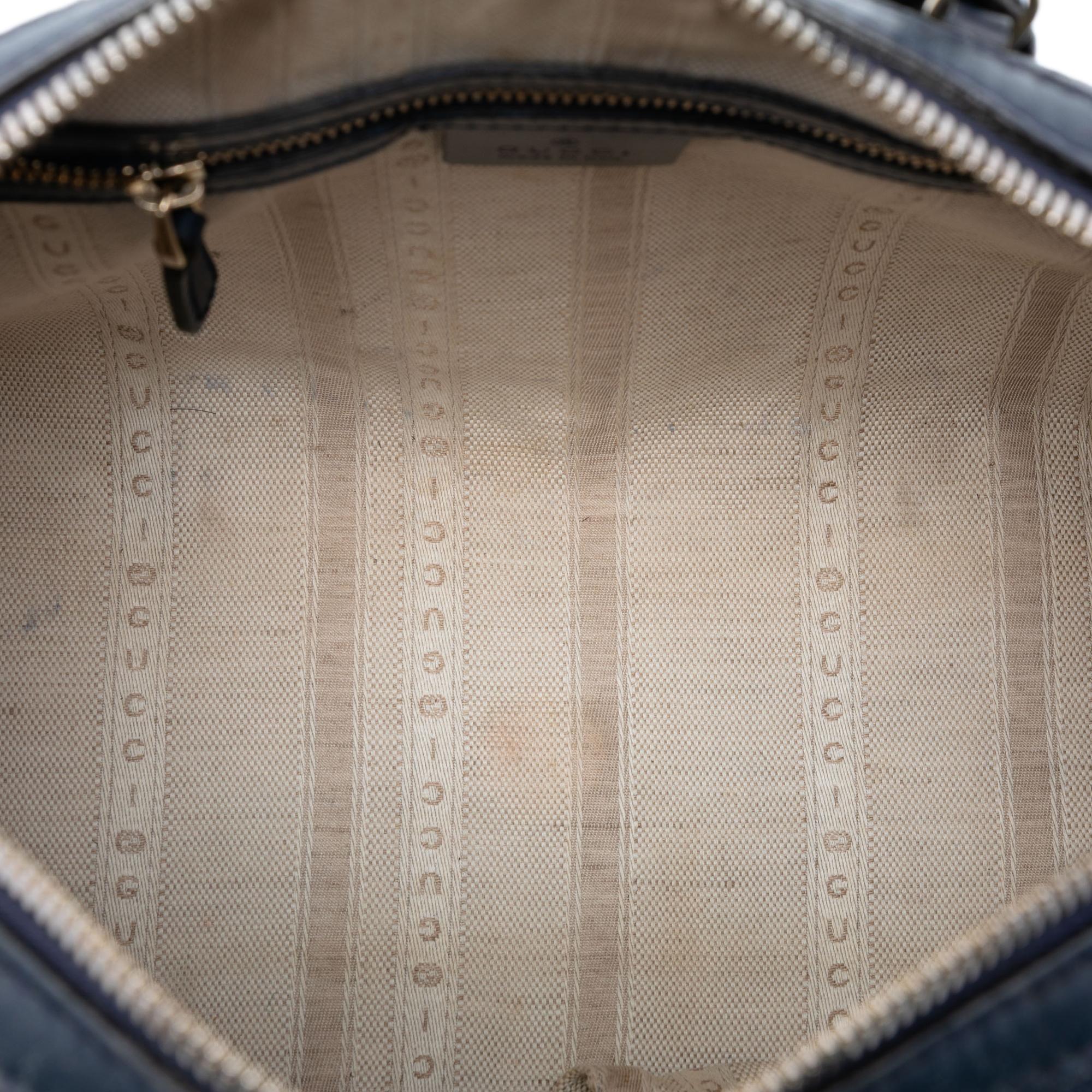Gucci Diamante Leather Boston Bag