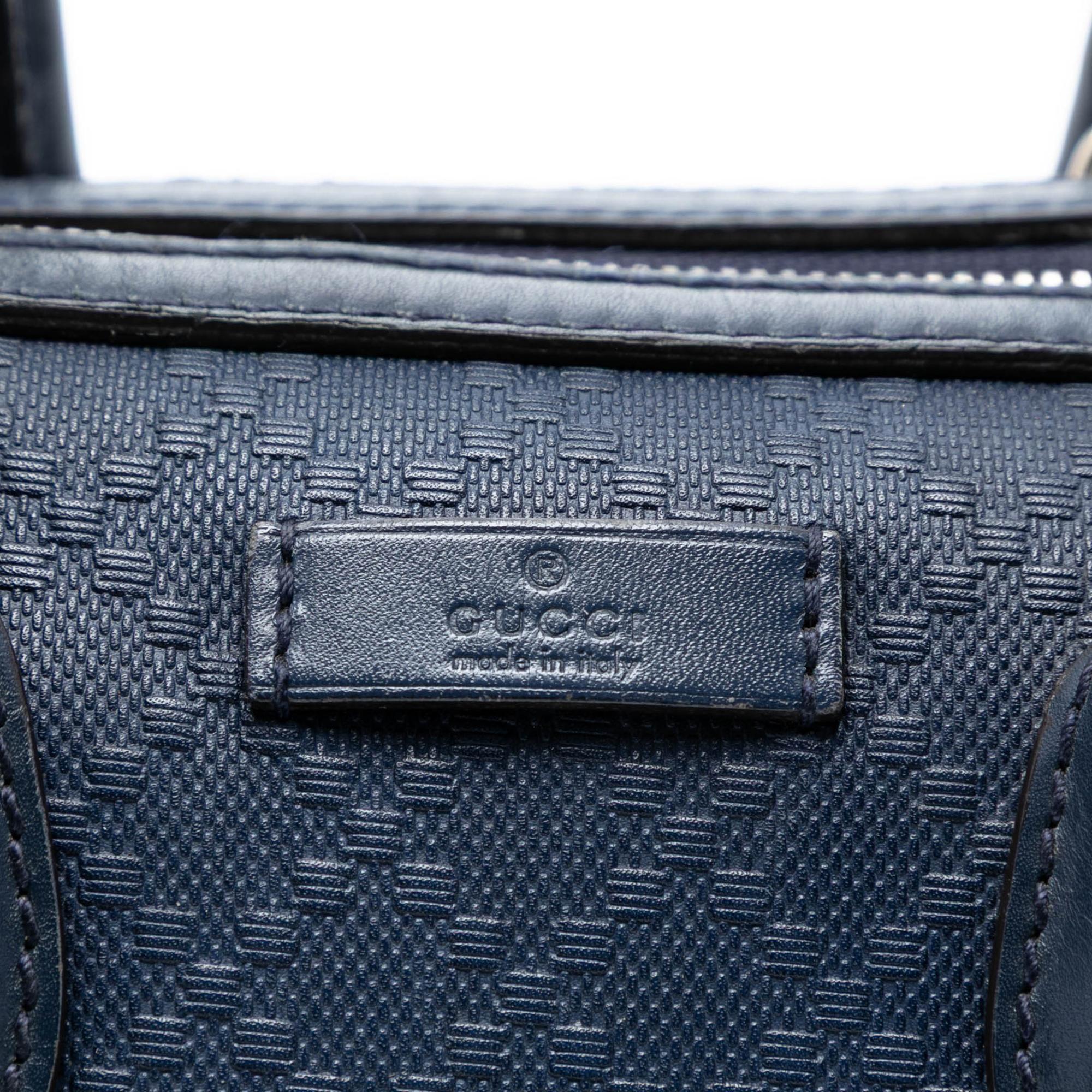 Gucci Diamante Leather Boston Bag