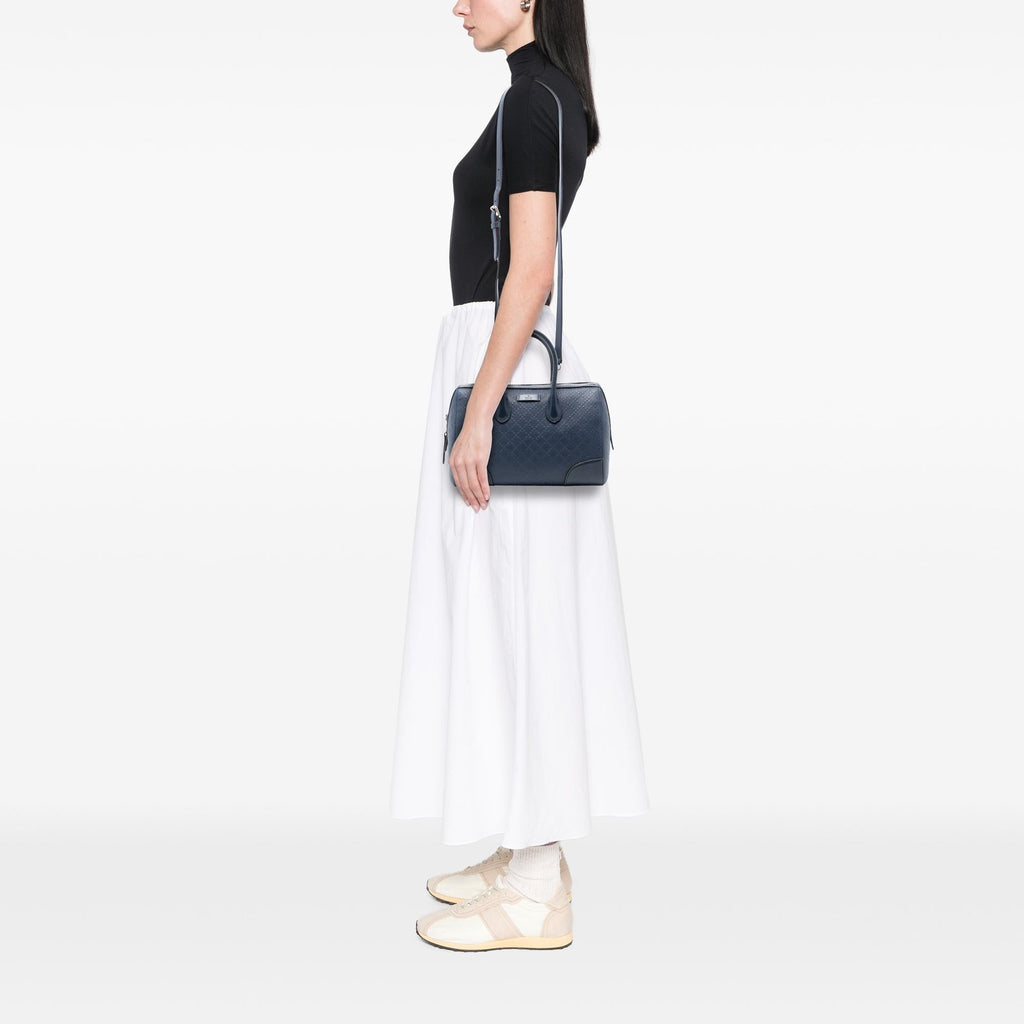 Gucci Diamante Leather Boston Bag