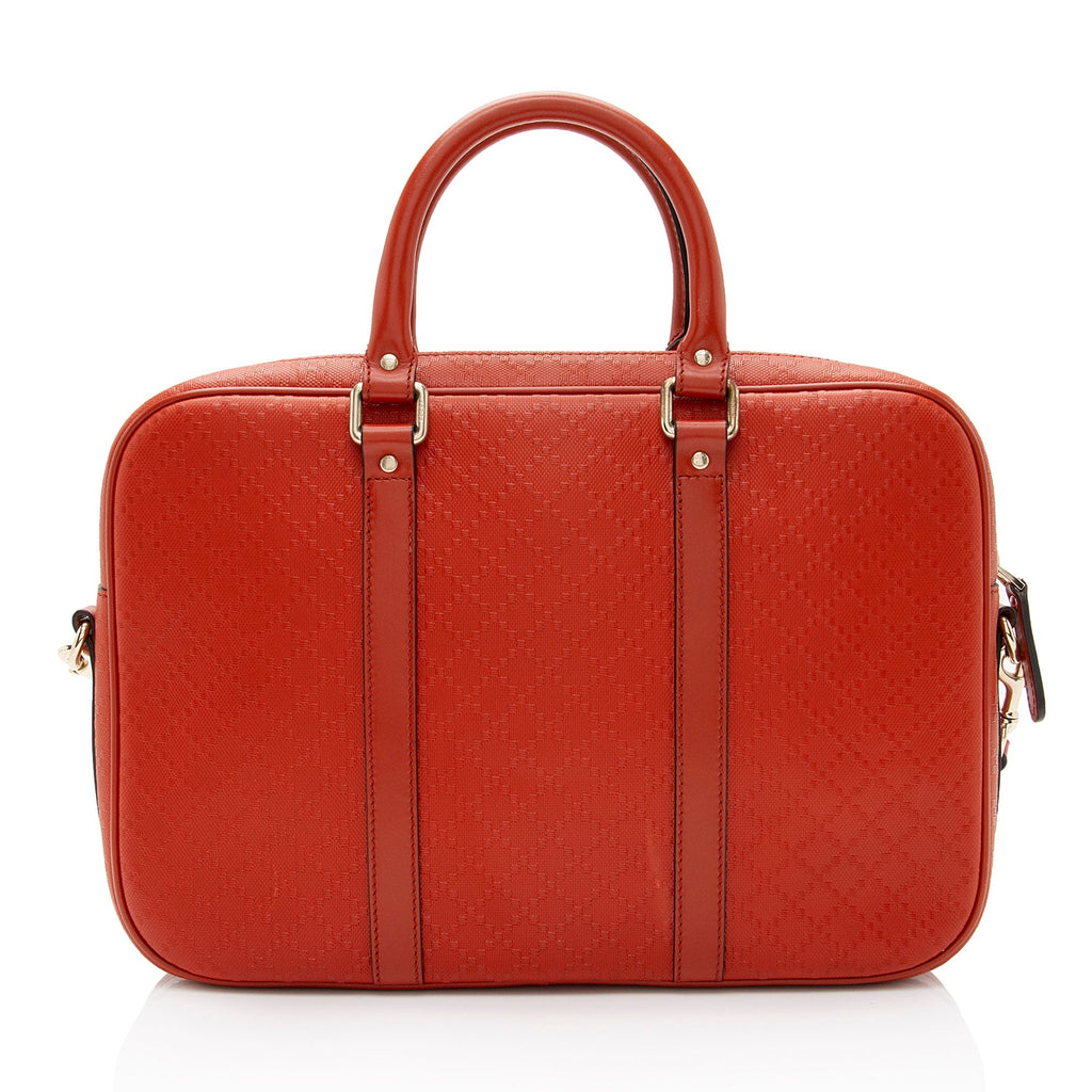 Gucci Diamante Leather Briefcase (SHF-taS7PA)