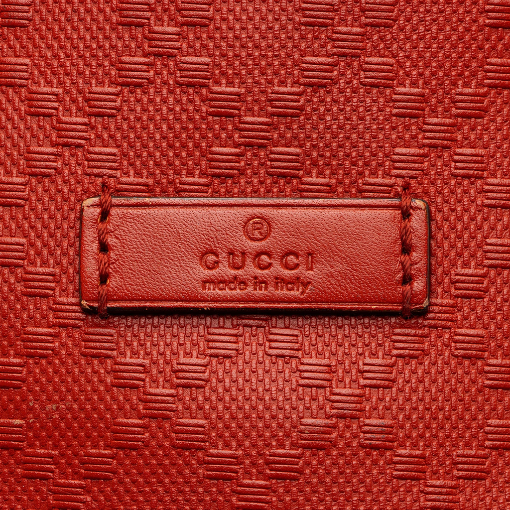 Gucci Diamante Leather Bright Bucket Bag (SHF-wHyMri)