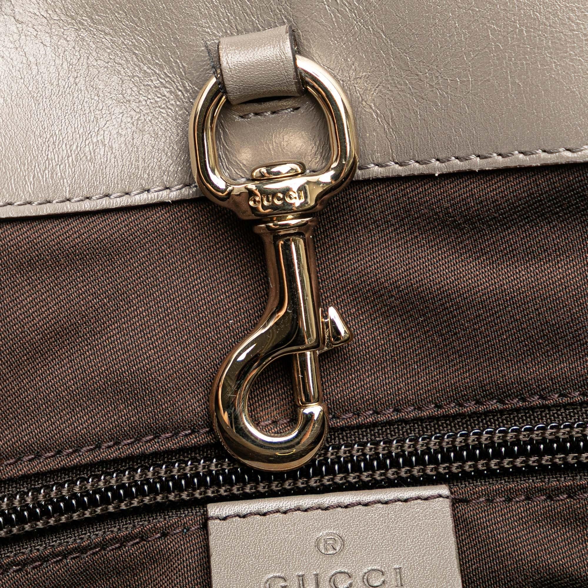 Gucci Diamante Leather Bright Hilary Lux Tote
