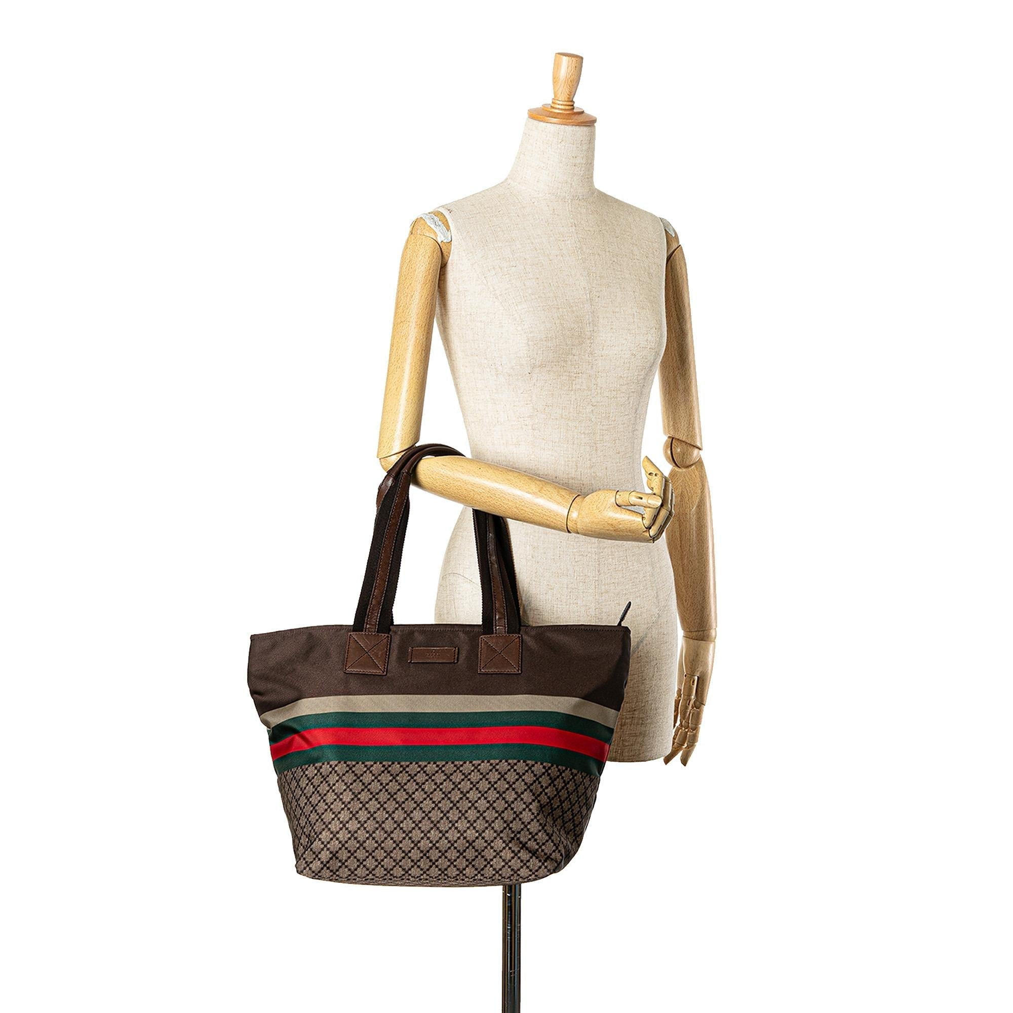 Gucci Diamante Nylon Web Tote