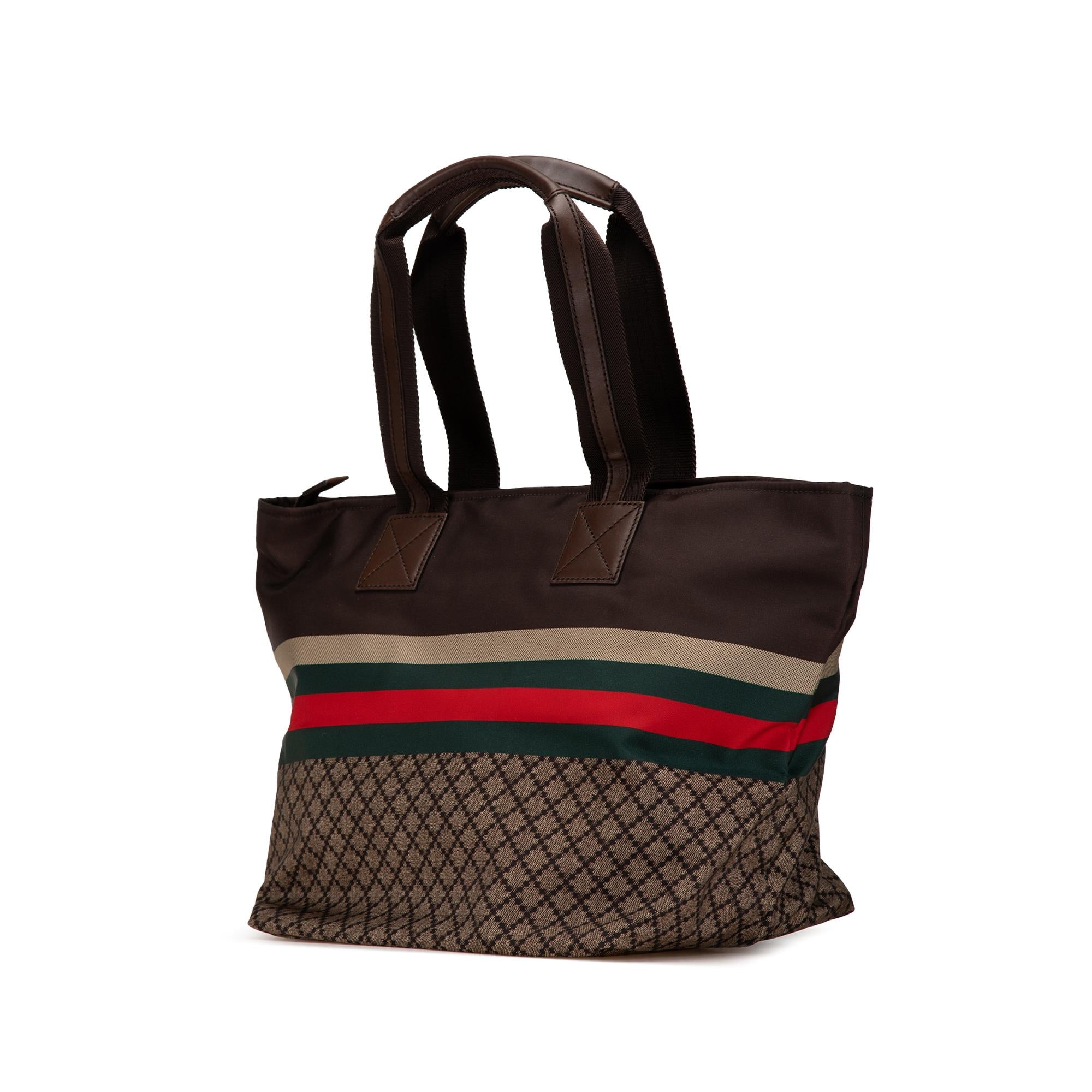 Gucci Diamante Nylon Web Tote